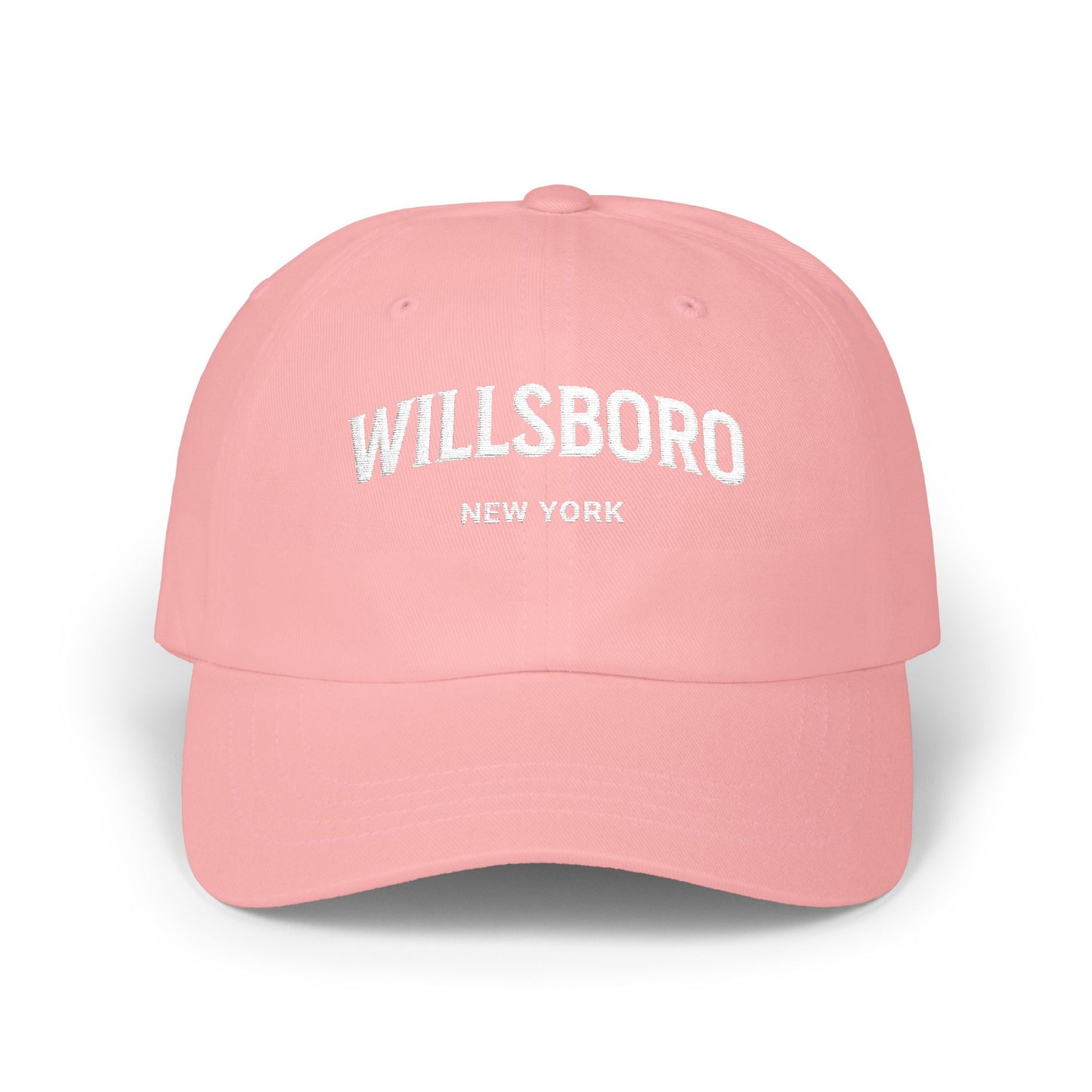 WILLSBORO NY-white print Classic Dad Cap