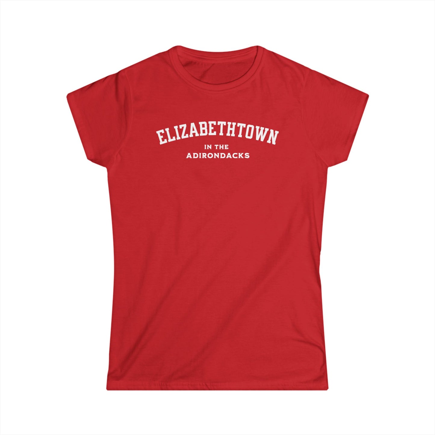 ELIZABETHTOWN white print Women's Gildan Softstyle Tee
