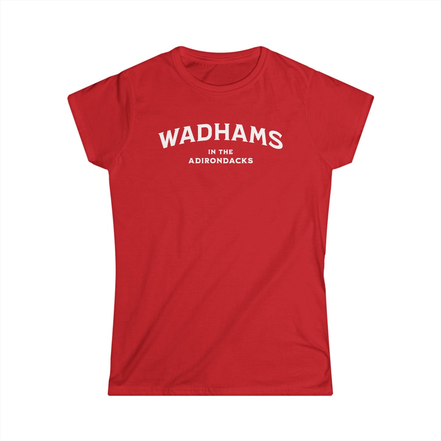 WADHAMS white print Women's Gildan Softstyle Tee