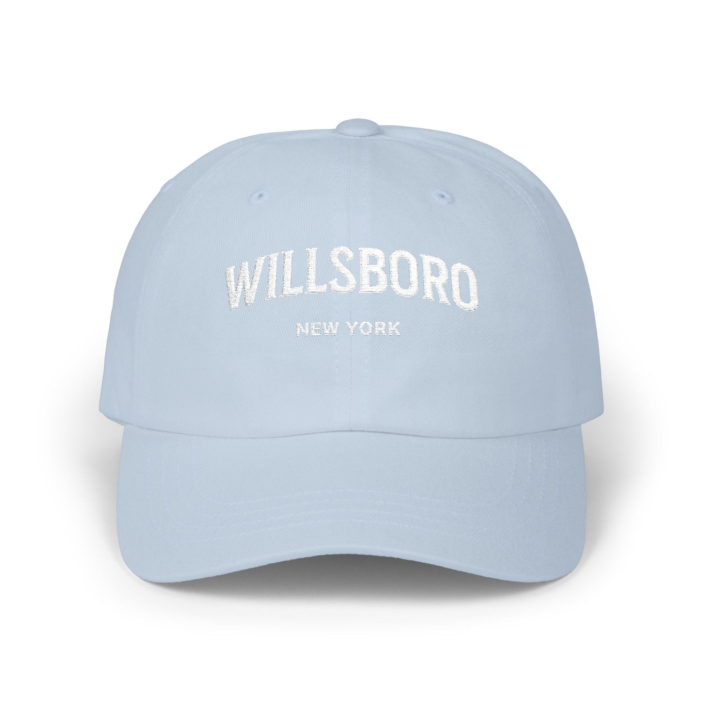 WILLSBORO NY-white print Classic Dad Cap