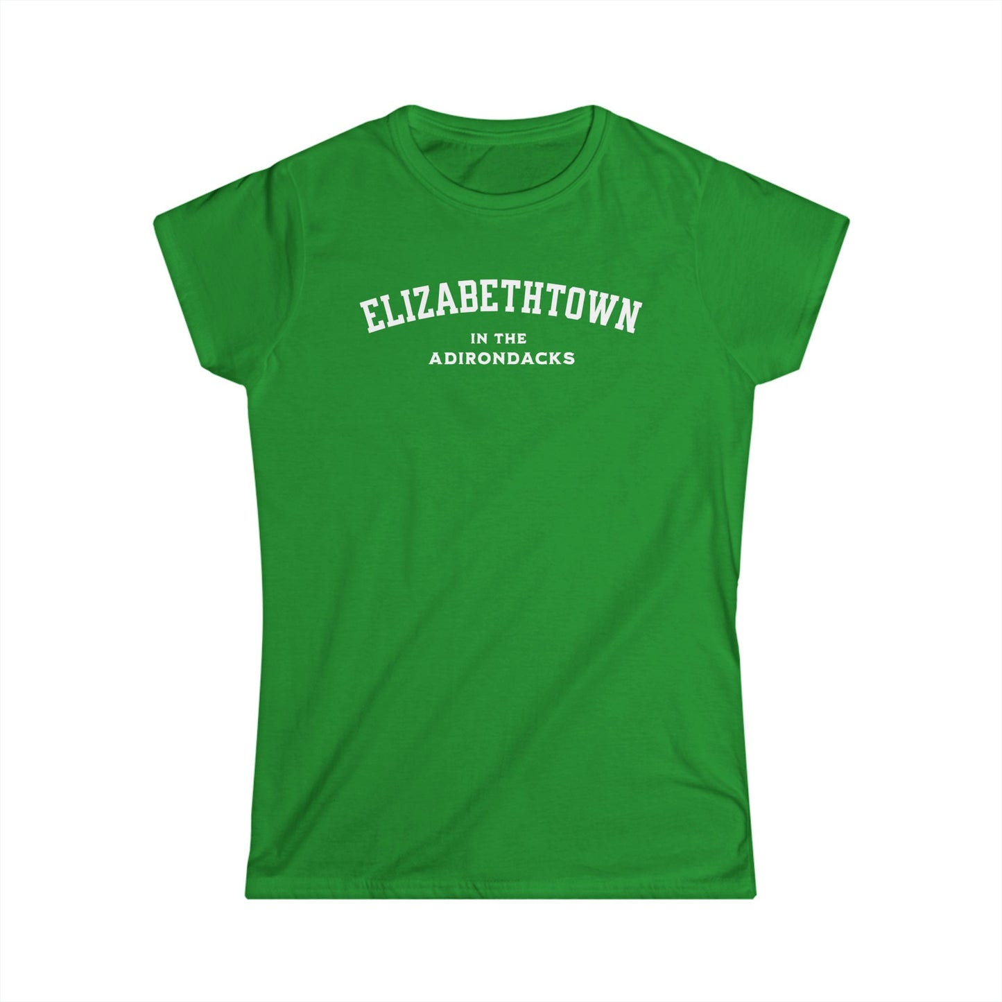 ELIZABETHTOWN white print Women's Gildan Softstyle Tee