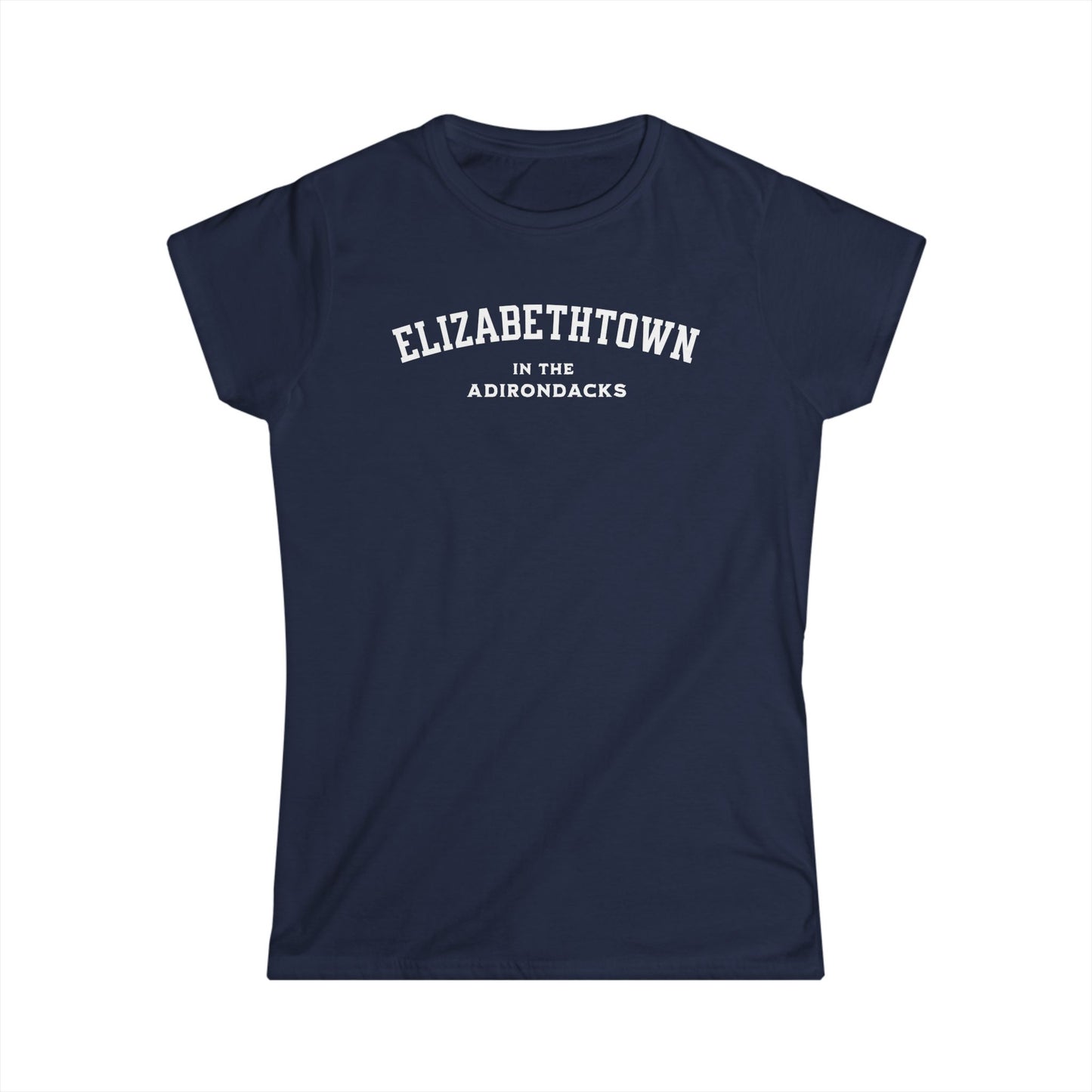 ELIZABETHTOWN white print Women's Gildan Softstyle Tee