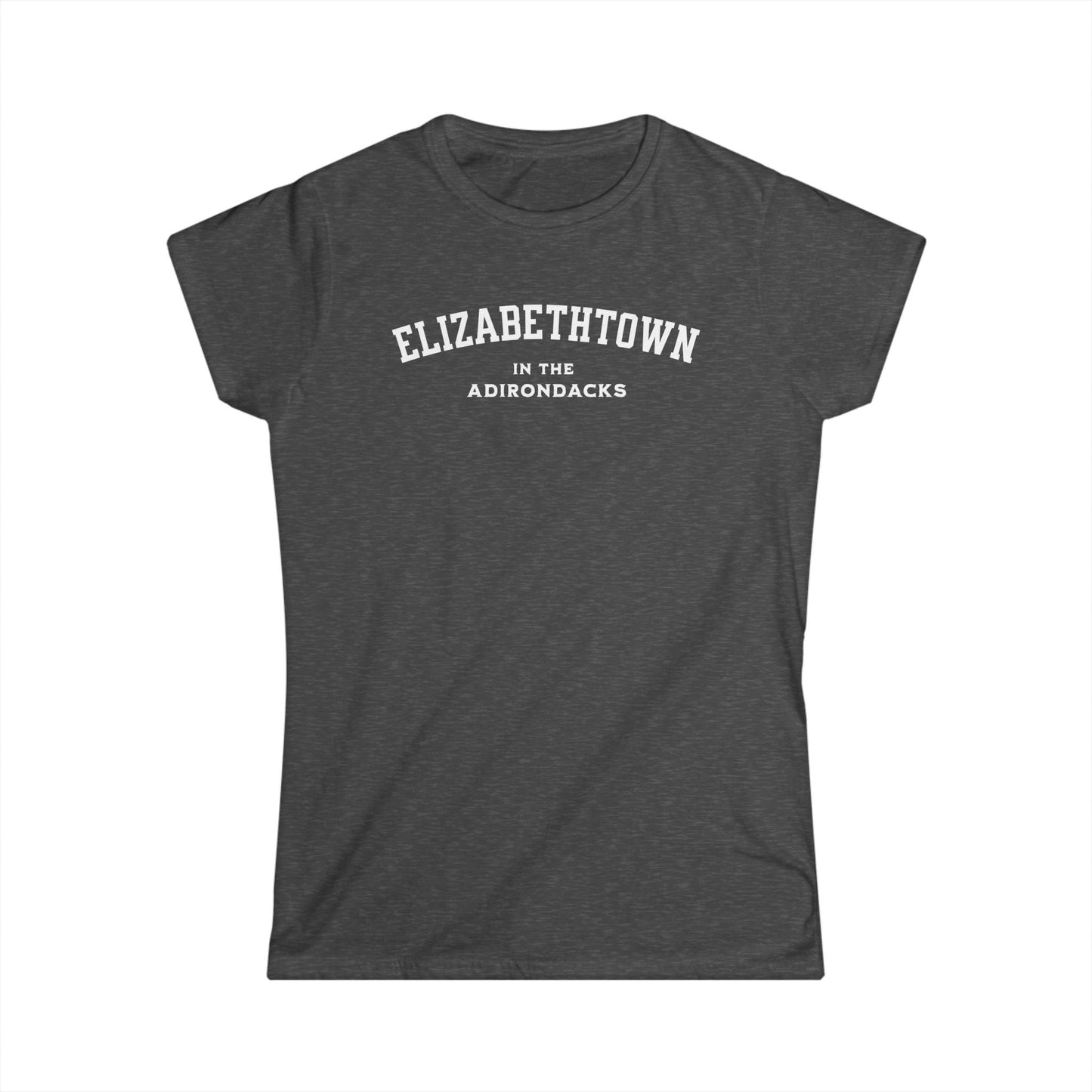 ELIZABETHTOWN white print Women's Gildan Softstyle Tee