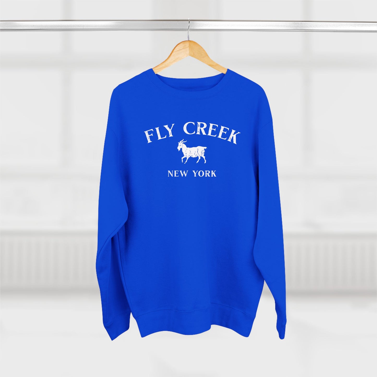 FLY CREEK white print Lane Seven Crew Sweatshirt
