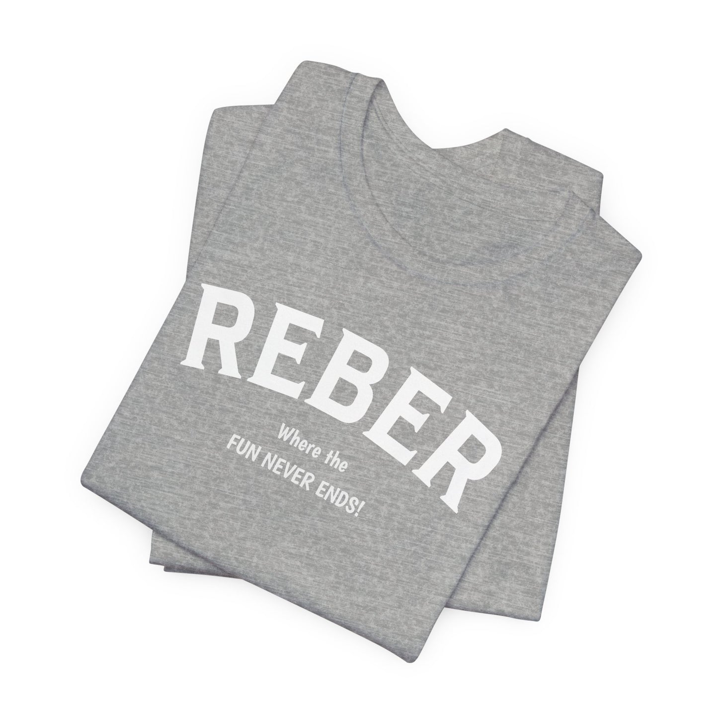 REBER white print Bella Canva Short Sleeve Tee