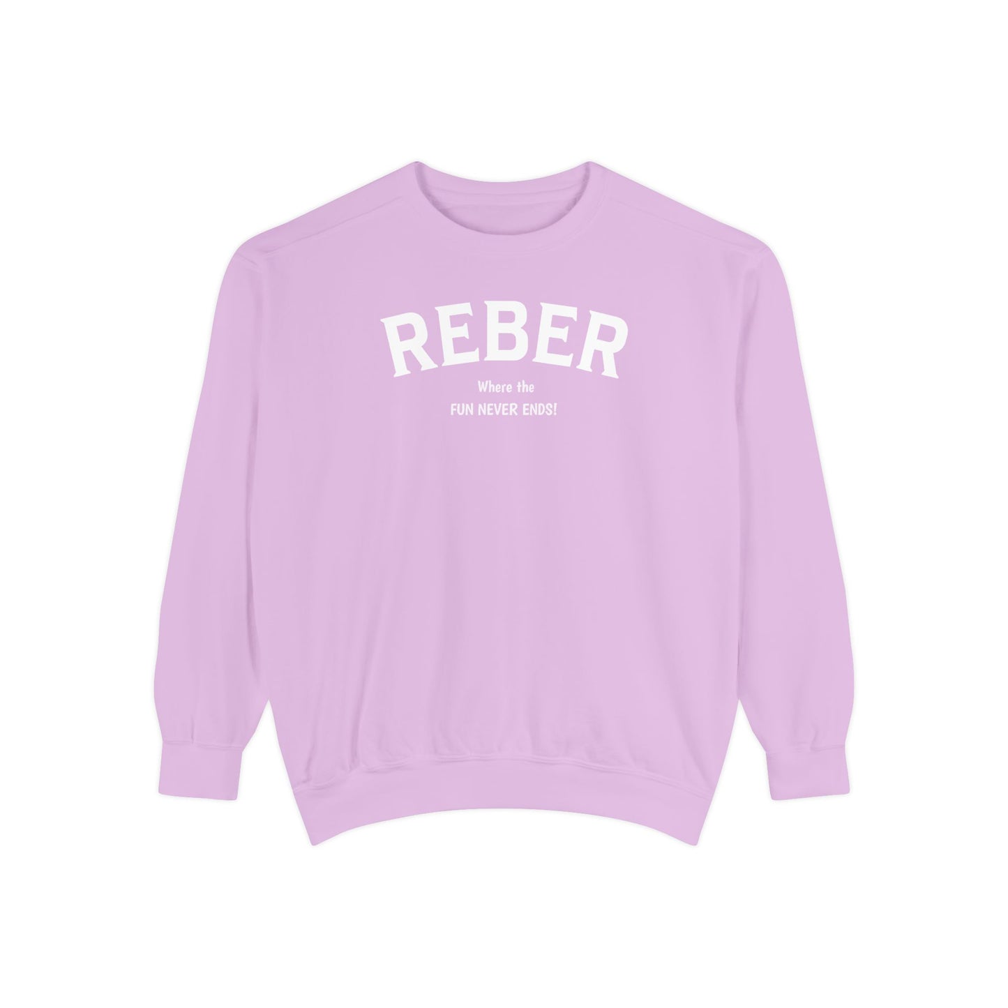 REBER white print Comfort Colors Unisex Sweatshirt