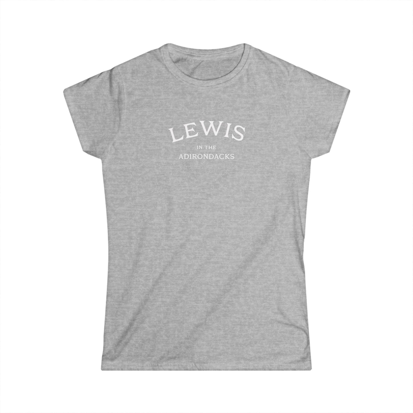 LEWIS white print Women's Gildan Softstyle Tee