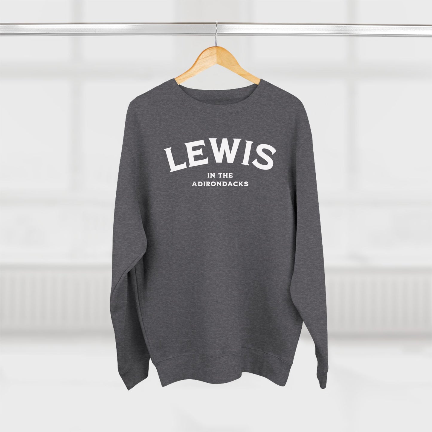 LEWIS white print Lane Seven Unisex Crew Sweatshirt