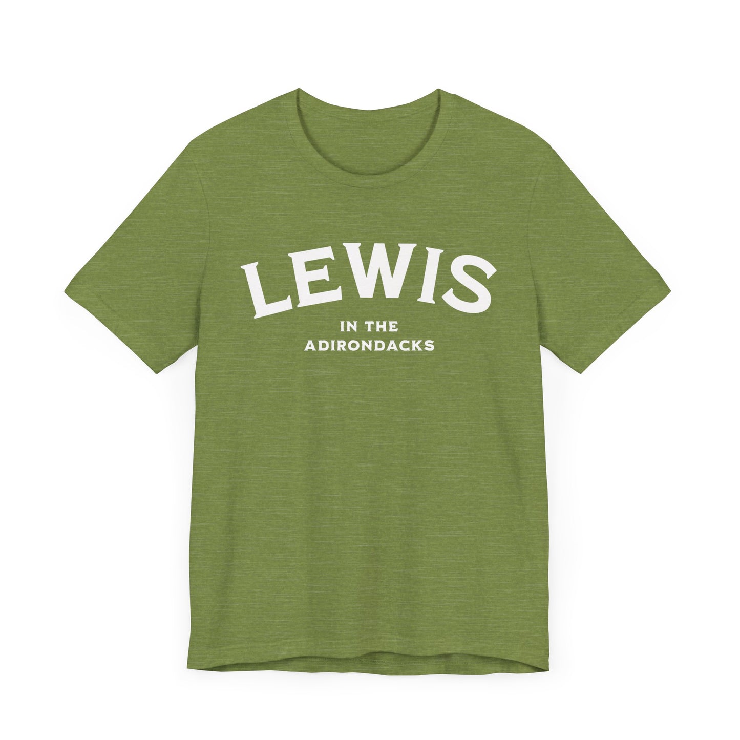 LEWIS white print Bella+Canva Unisex Short Sleeve Tee