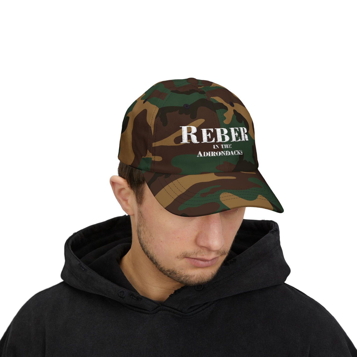 REBER in ADKS-white print Classic Dad Cap