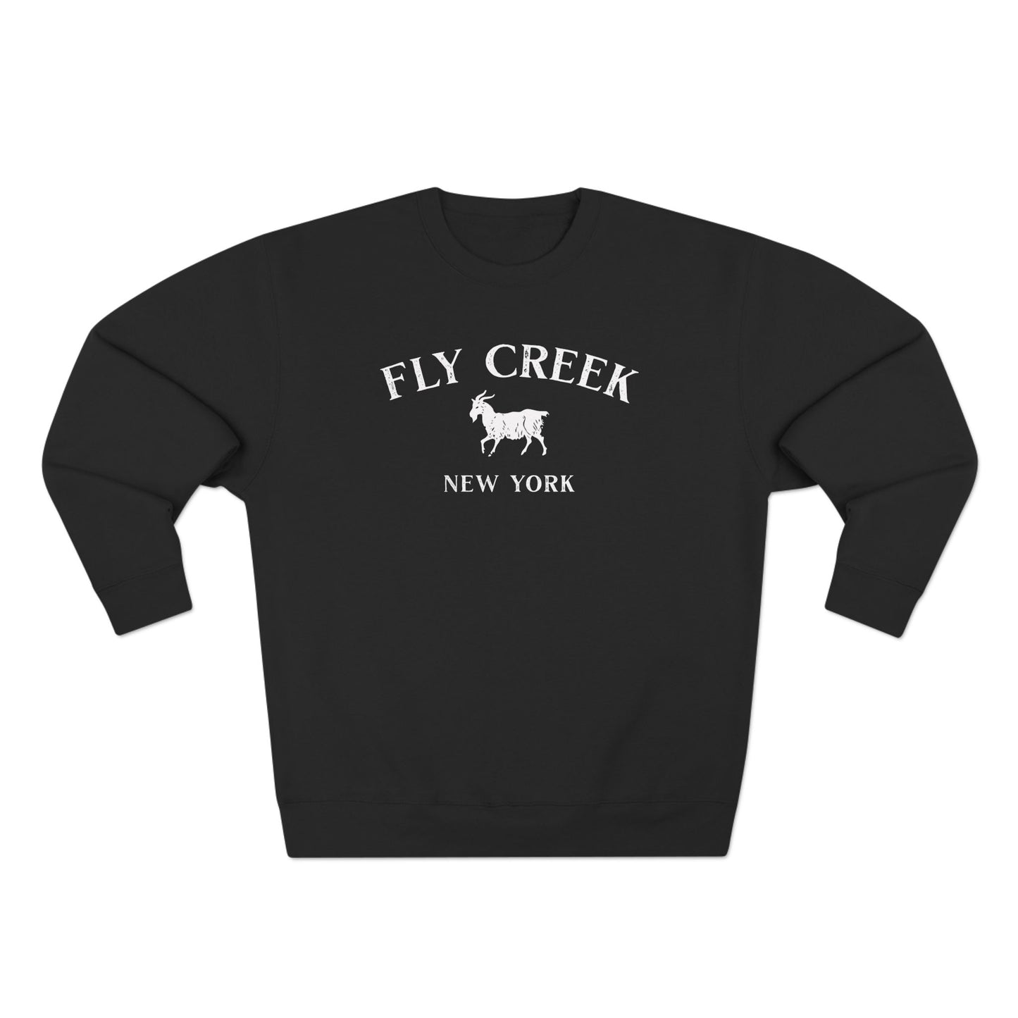 FLY CREEK white print Lane Seven Crew Sweatshirt