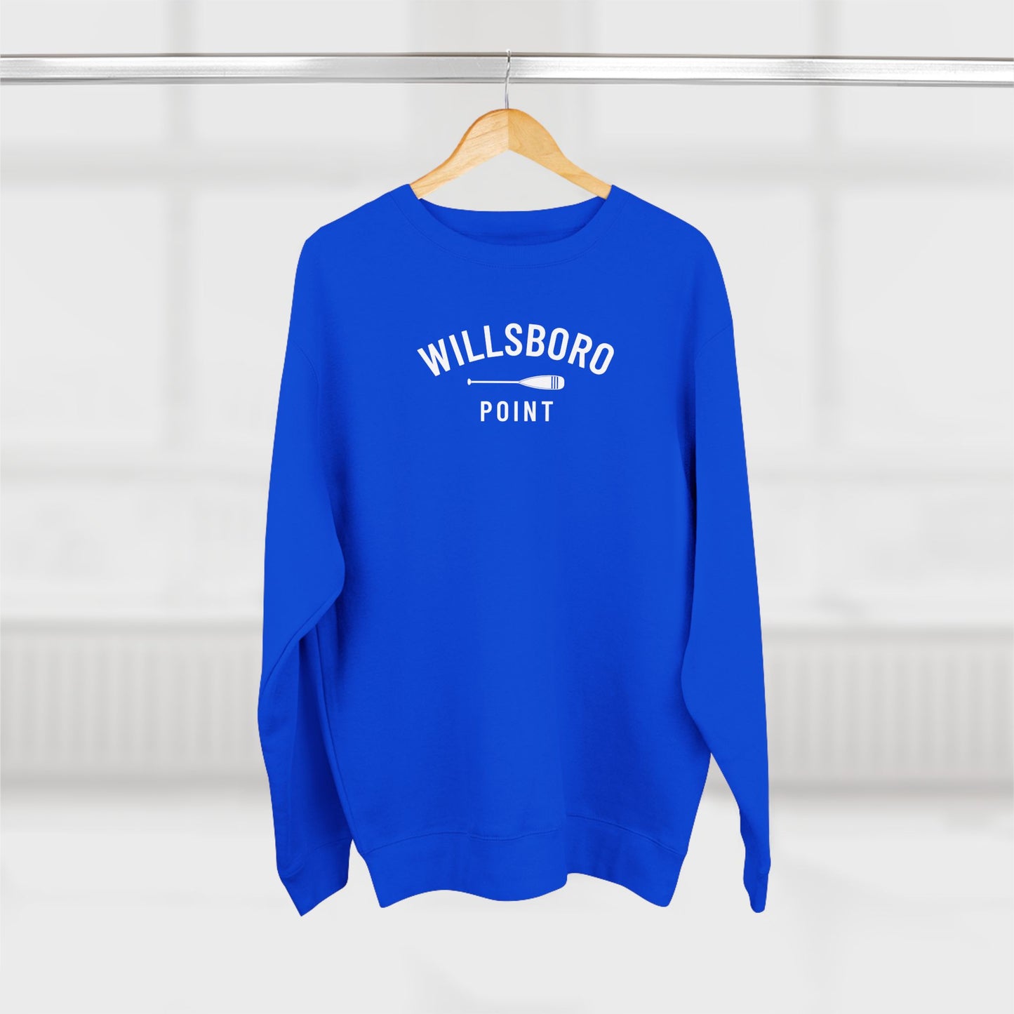 WILLSBORO POINT- white print Lane Seven Crew Sweatshirt