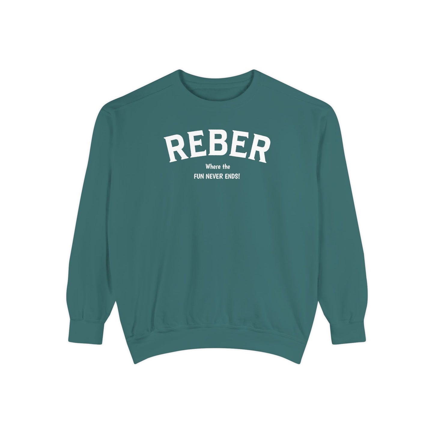 REBER white print Comfort Colors Unisex Sweatshirt