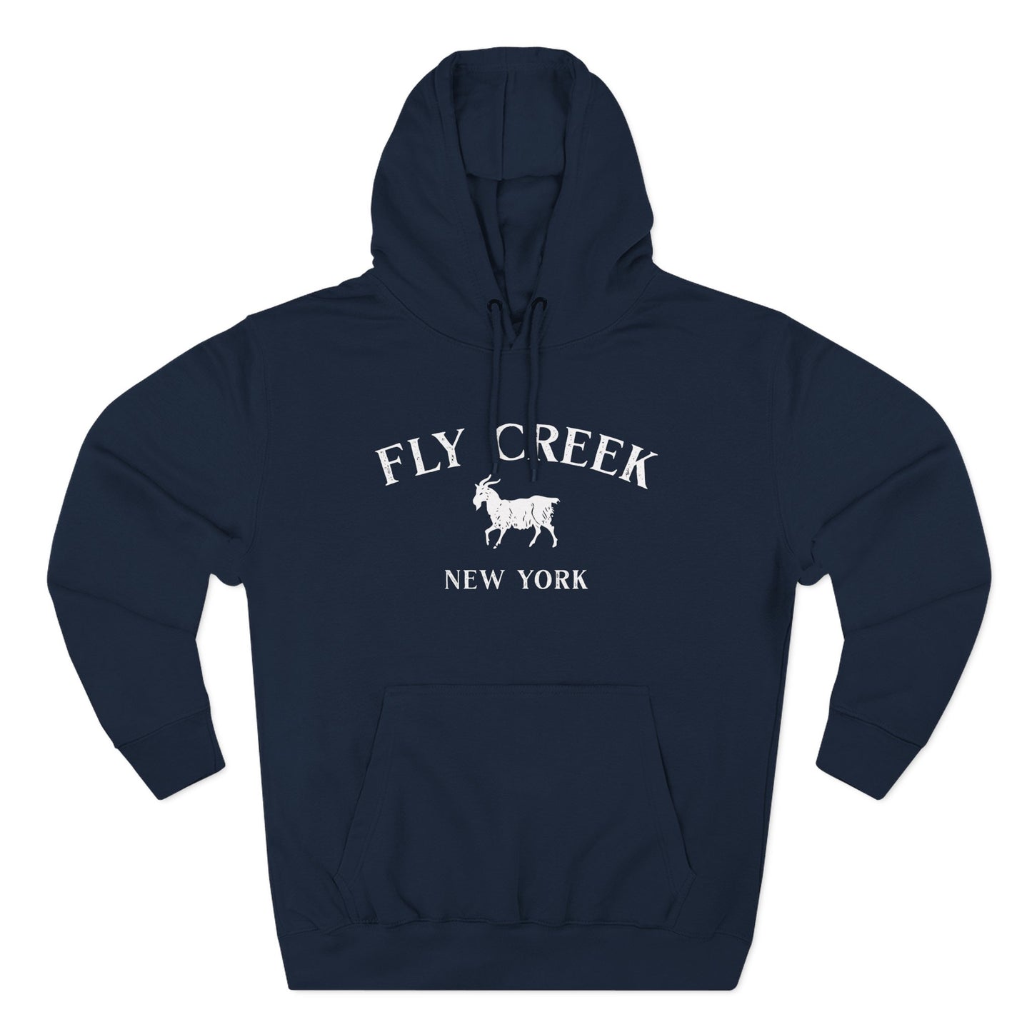 FLY CREEK- white print Lane Seven Fleece Hoodie