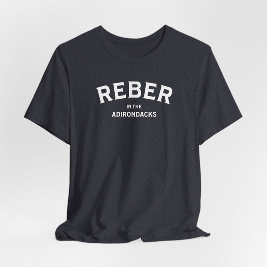 REBER in the ADKS -white print Bella Canva Short Sleeve Tee