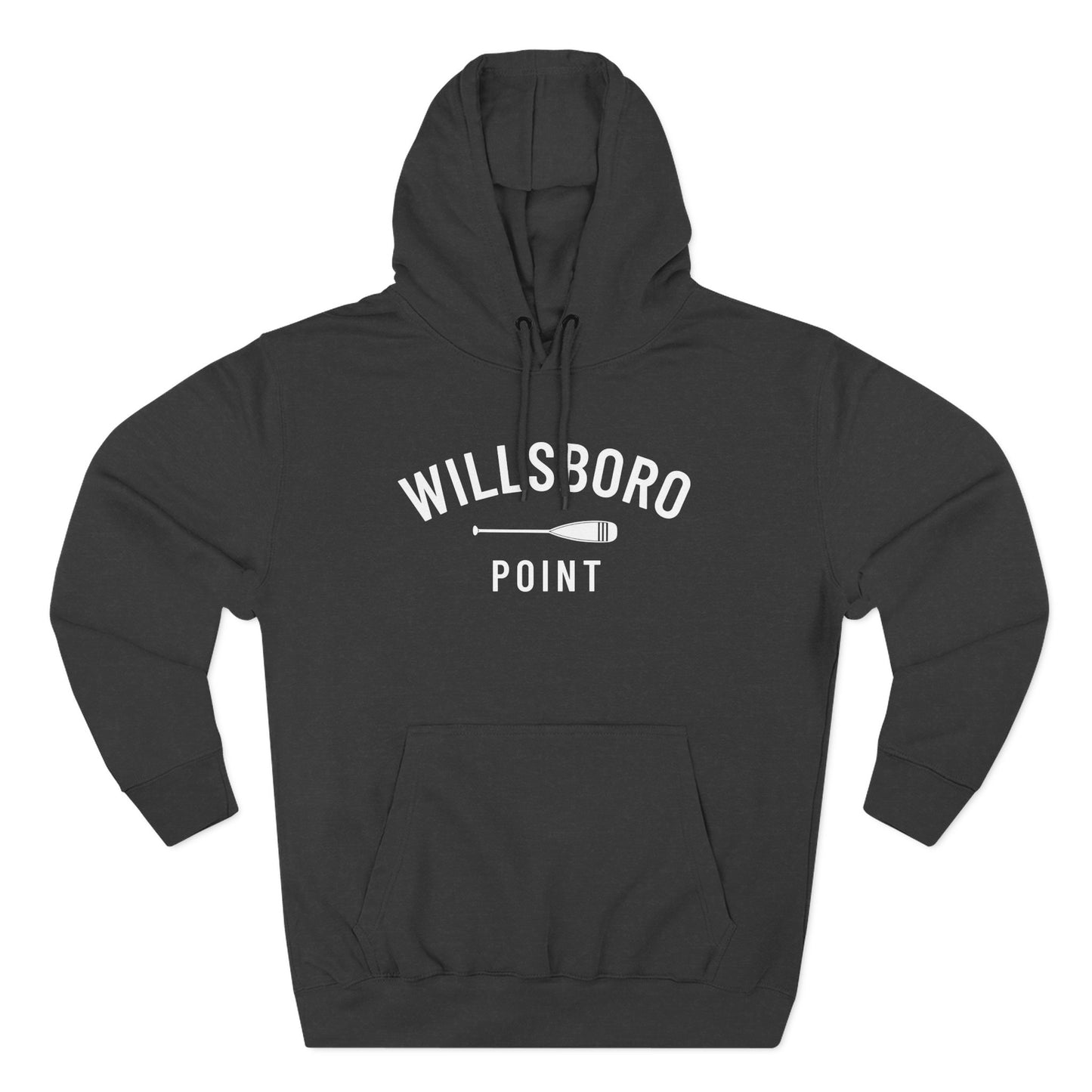 WILLSBORO POINT white print Lane Seven Fleece Hoodie