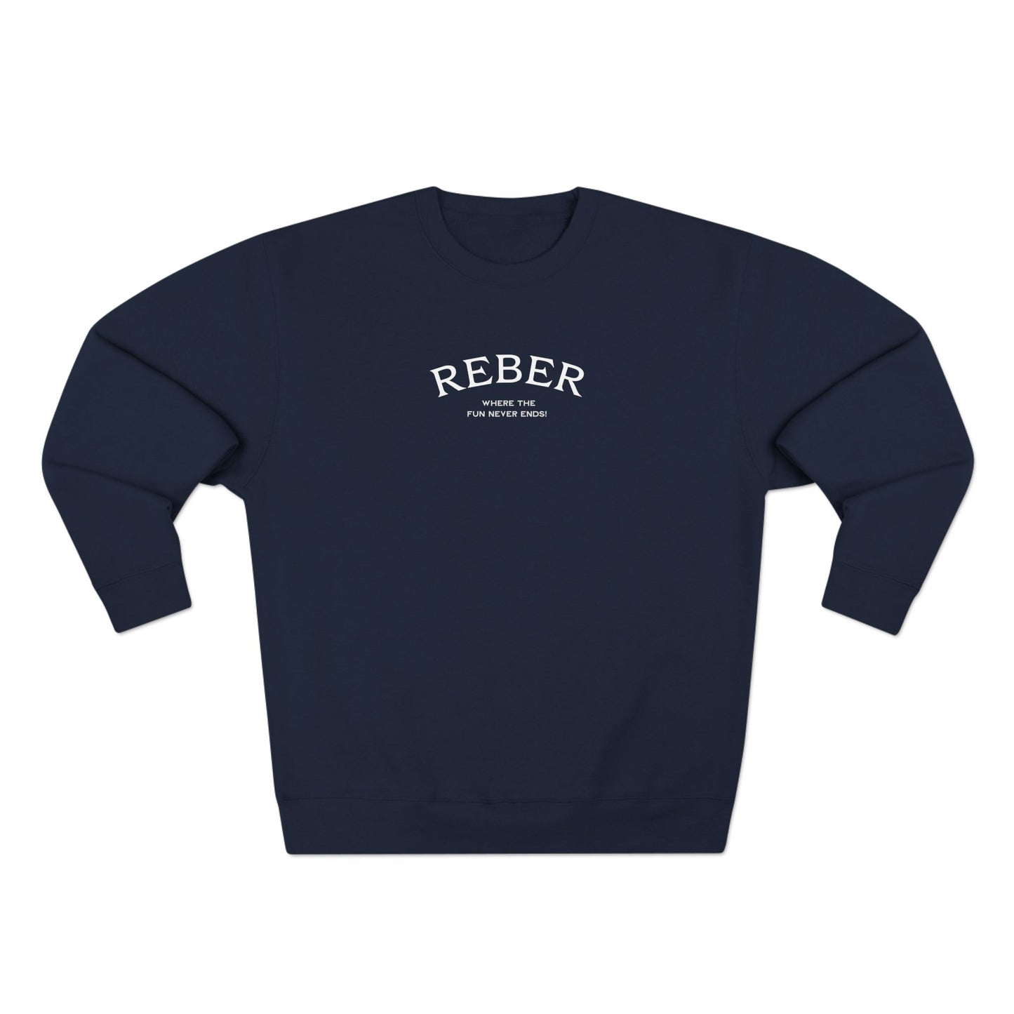 REBER FUN -white print Lane Seven Crew Sweatshirt