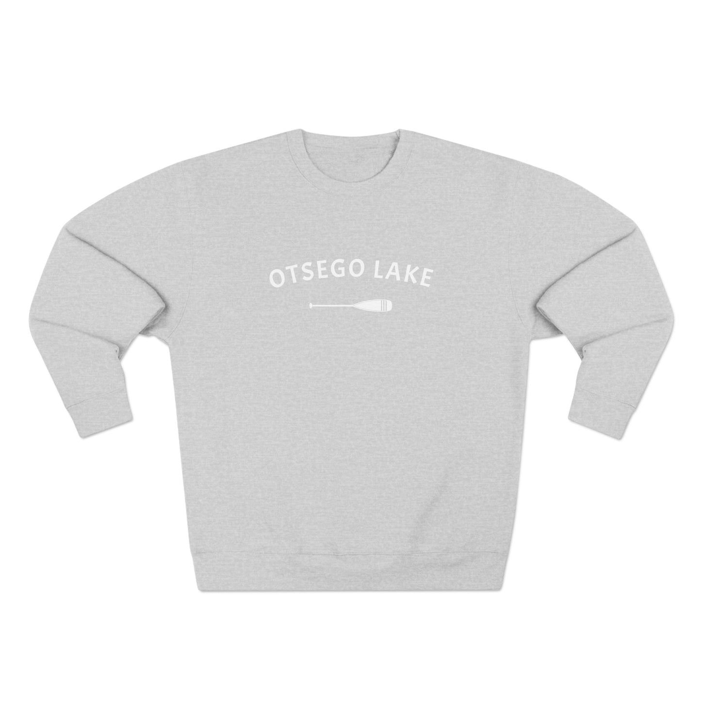 OTSEGO LAKE white print Lane Seven Crew Sweatshirt