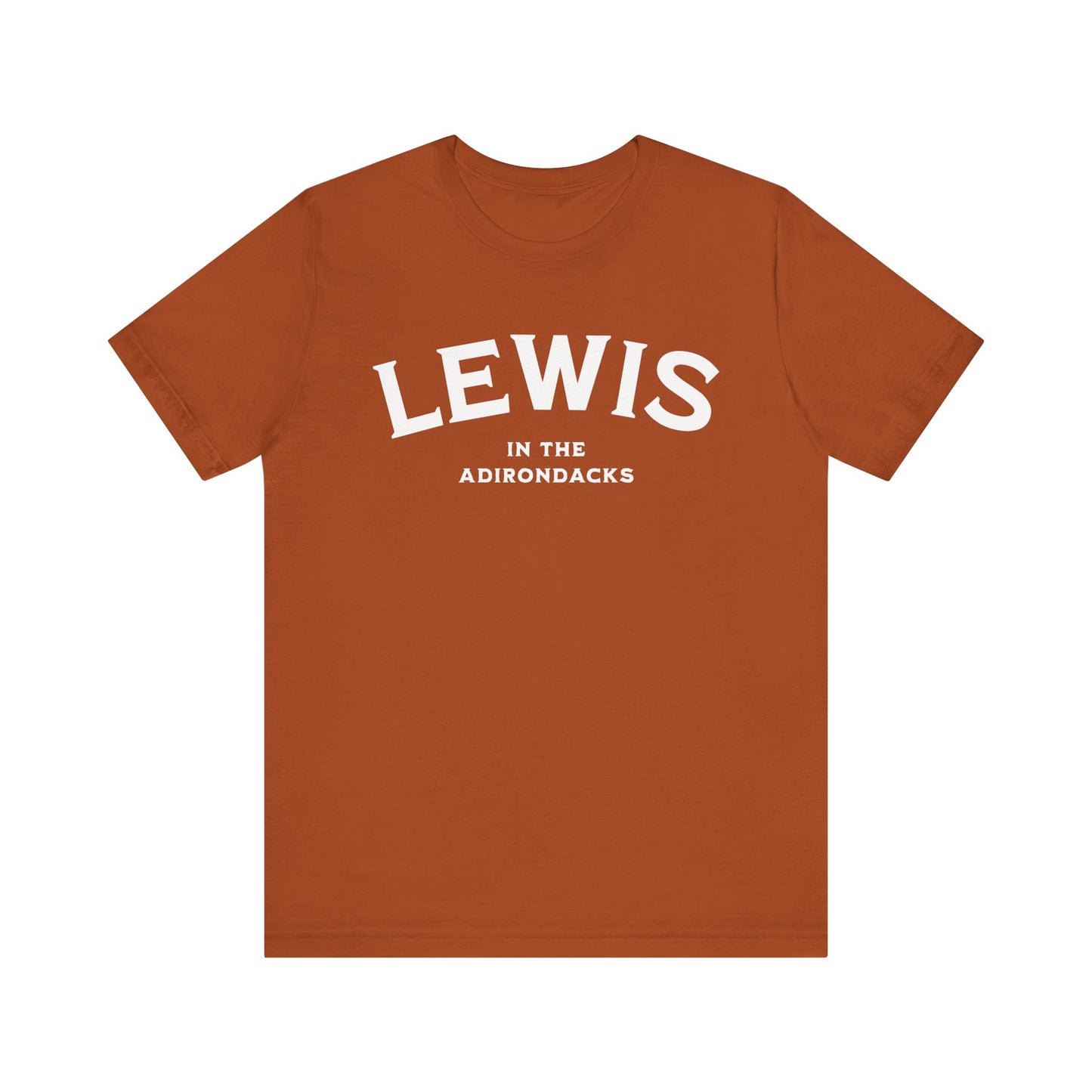 LEWIS white print Bella+Canva Unisex Short Sleeve Tee