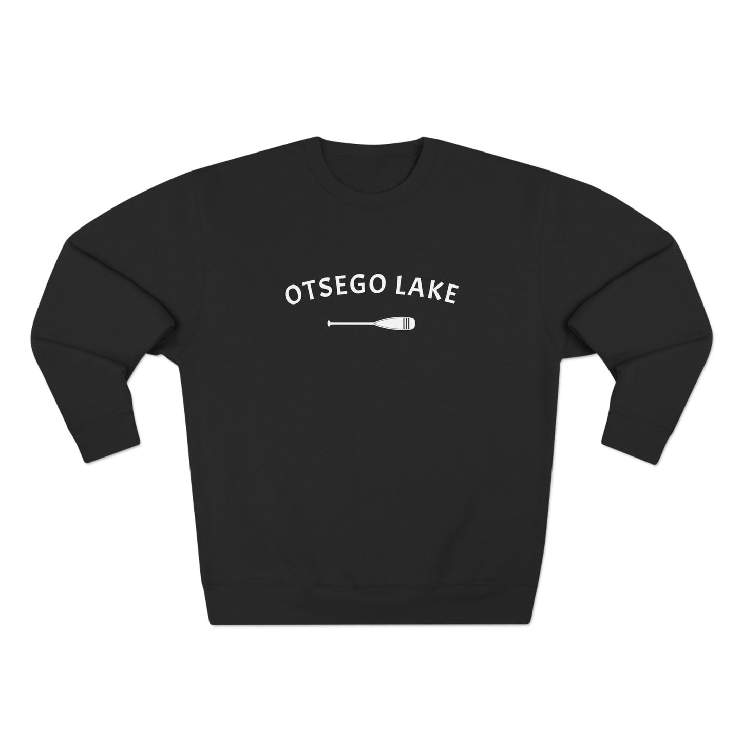 OTSEGO LAKE white print Lane Seven Crew Sweatshirt