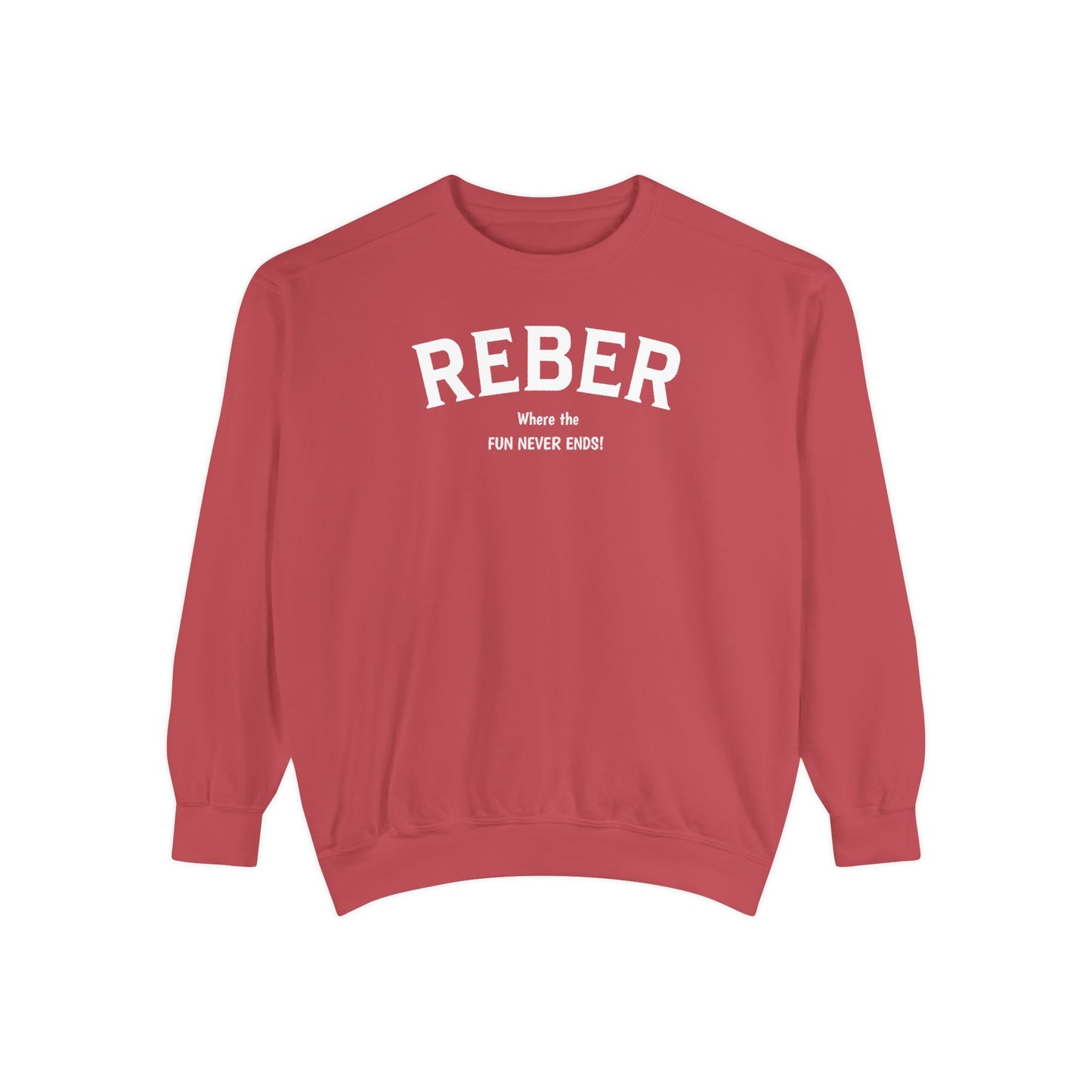 REBER white print Comfort Colors Unisex Sweatshirt