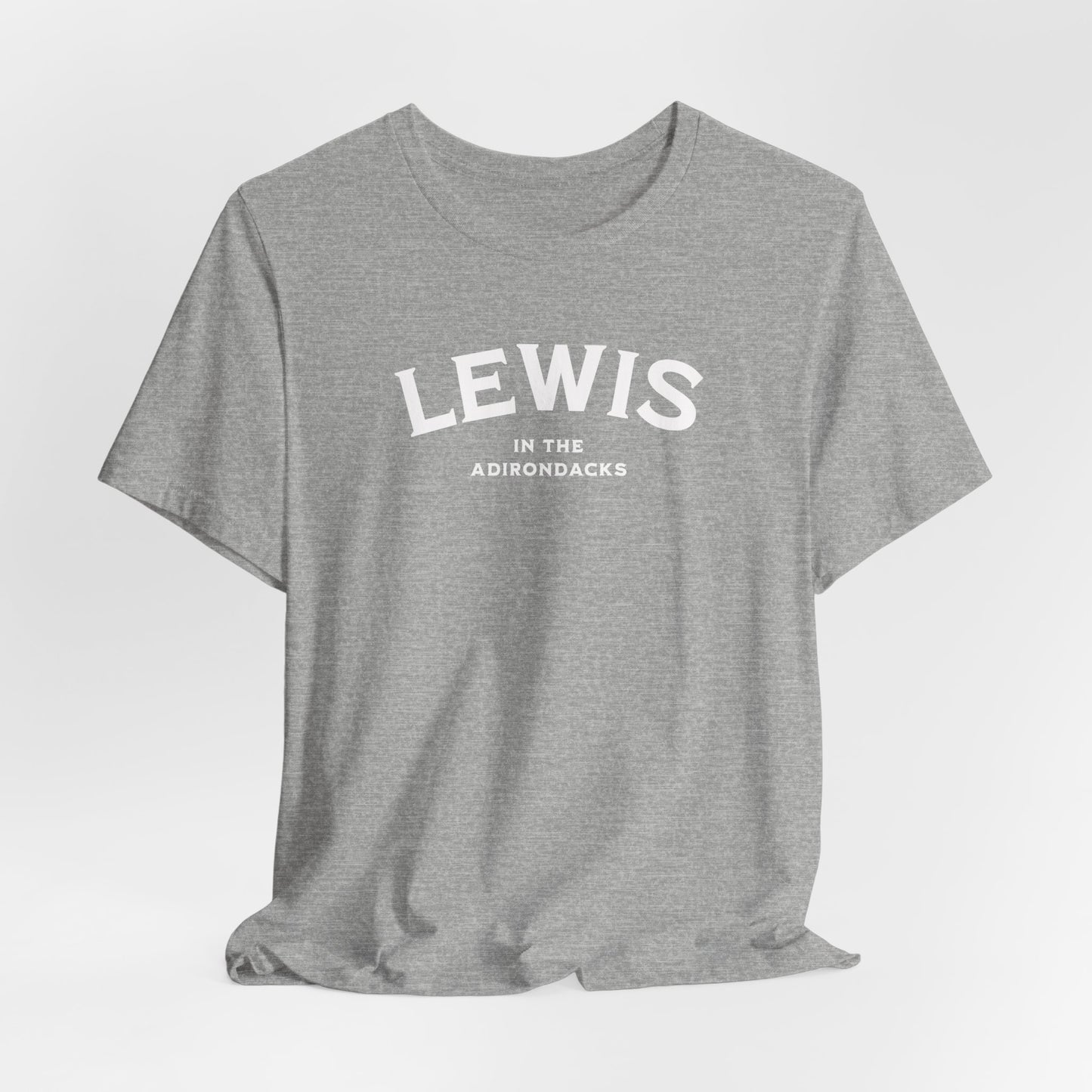 LEWIS white print Bella+Canva Unisex Short Sleeve Tee