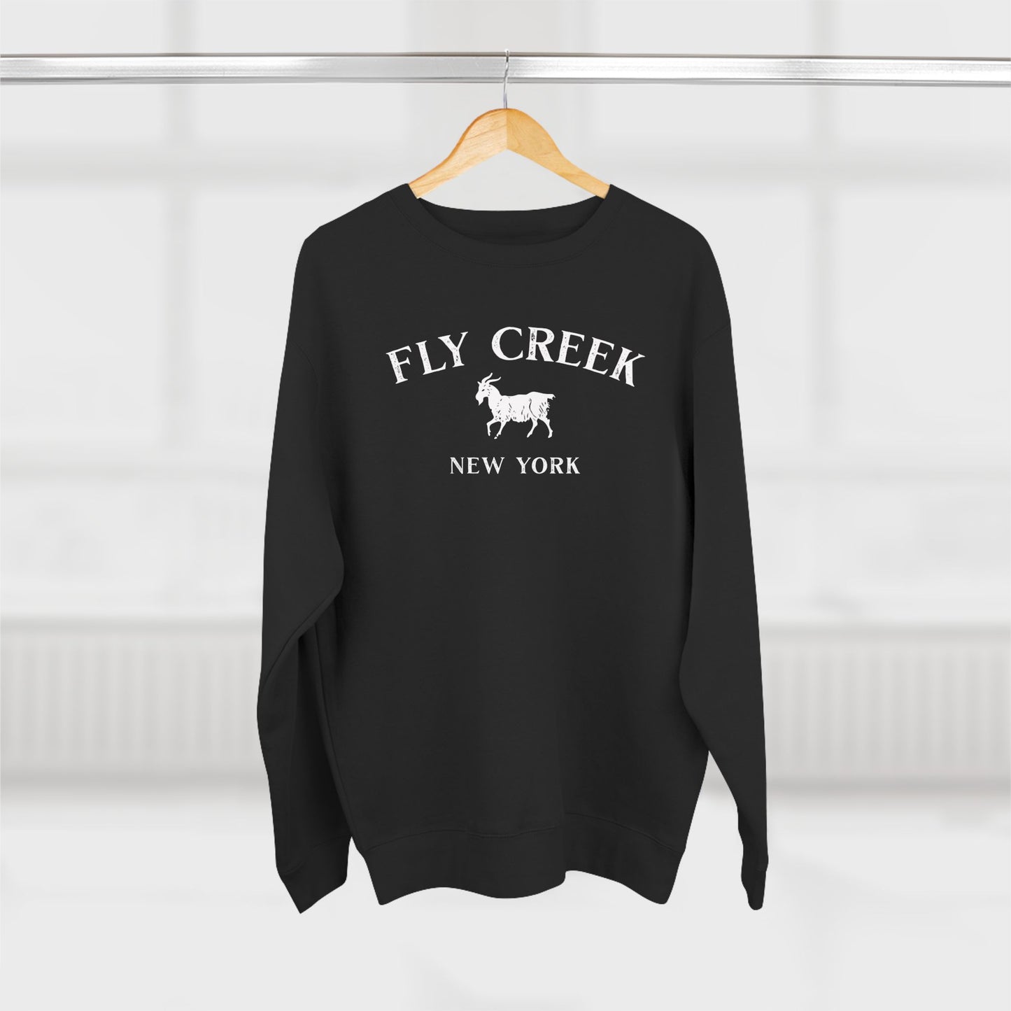 FLY CREEK white print Lane Seven Crew Sweatshirt