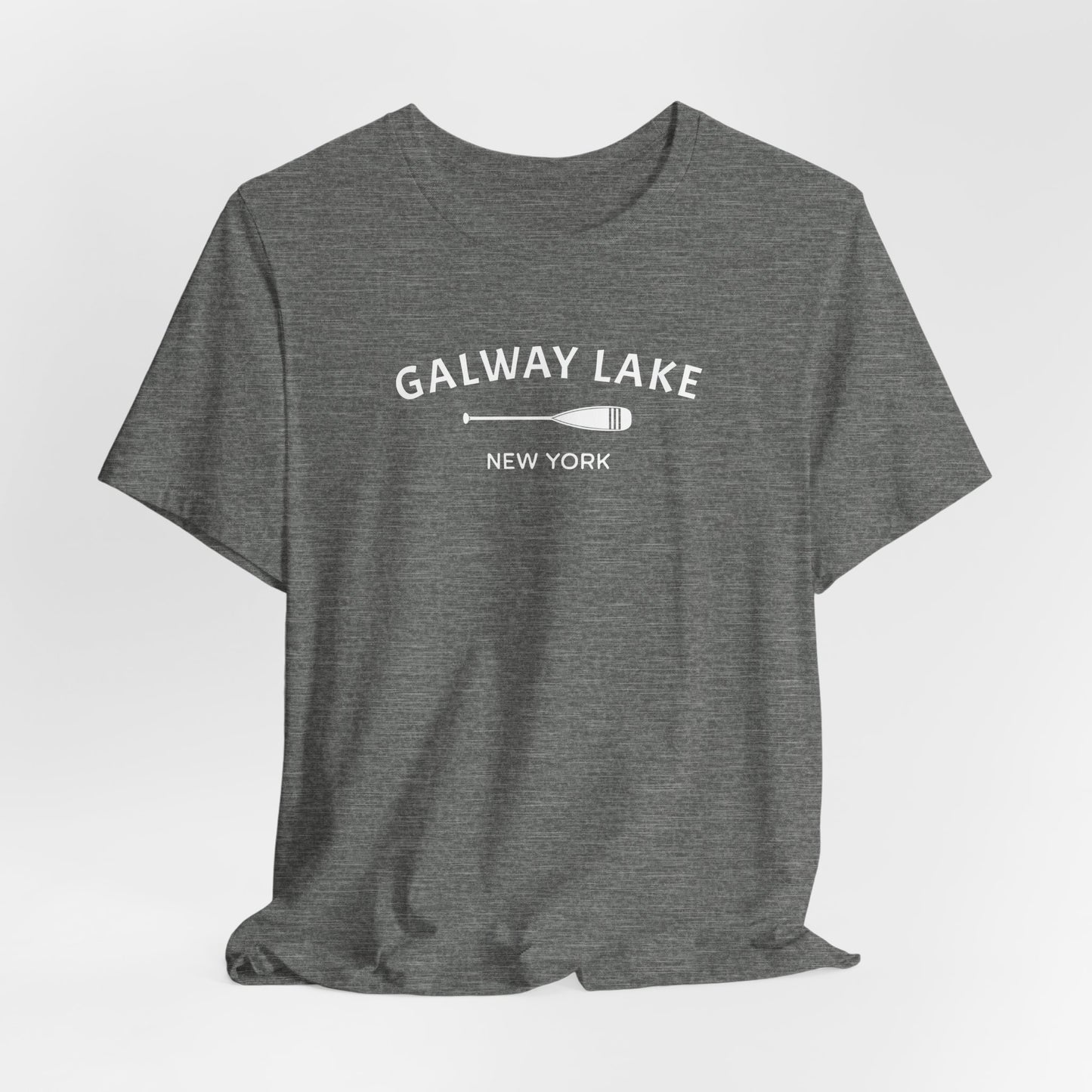 GALWAY LAKE- white print Bella Canva Short Sleeve Tee