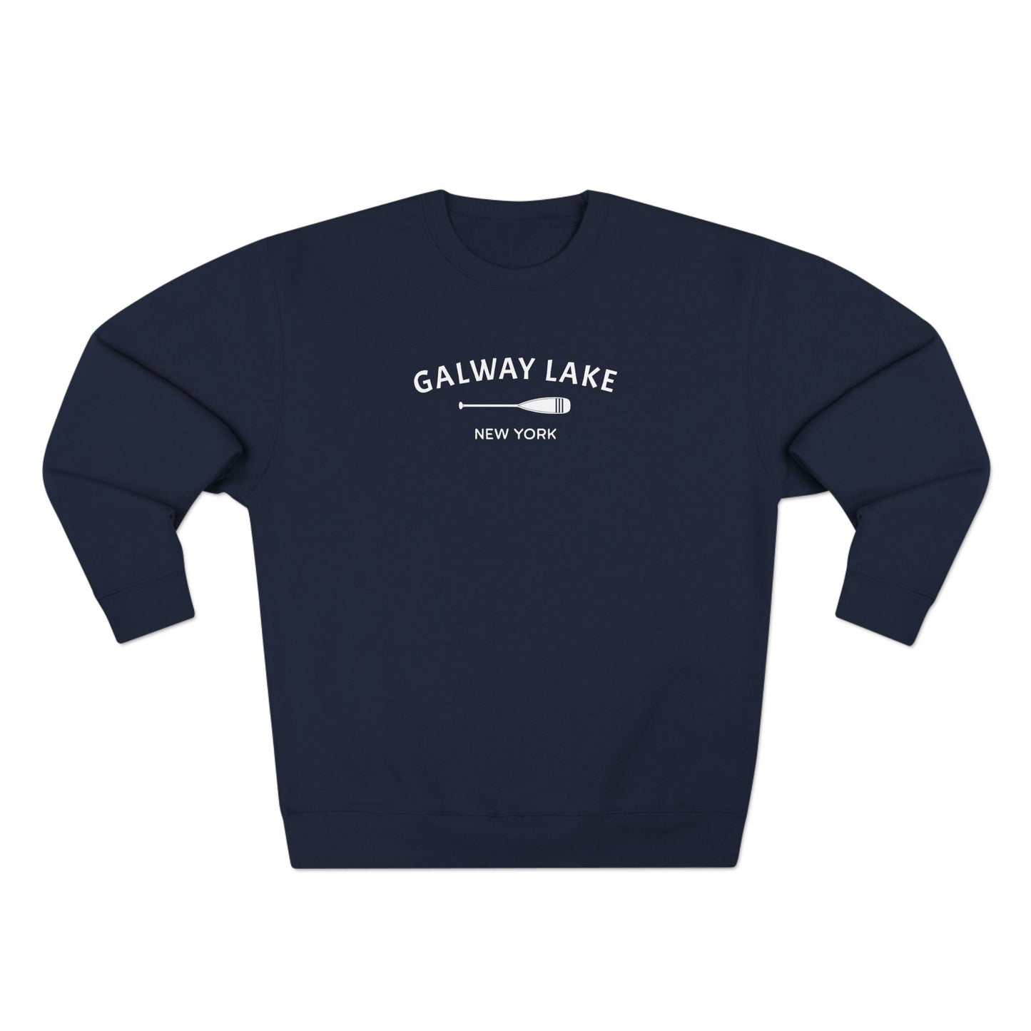 GALWAY LAKE- white print Lane Seven Crew Sweatshirt