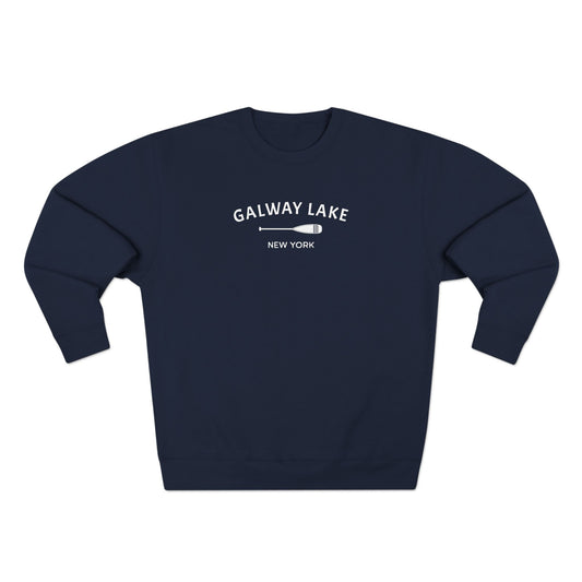 GALWAY LAKE- white print Lane Seven Crew Sweatshirt