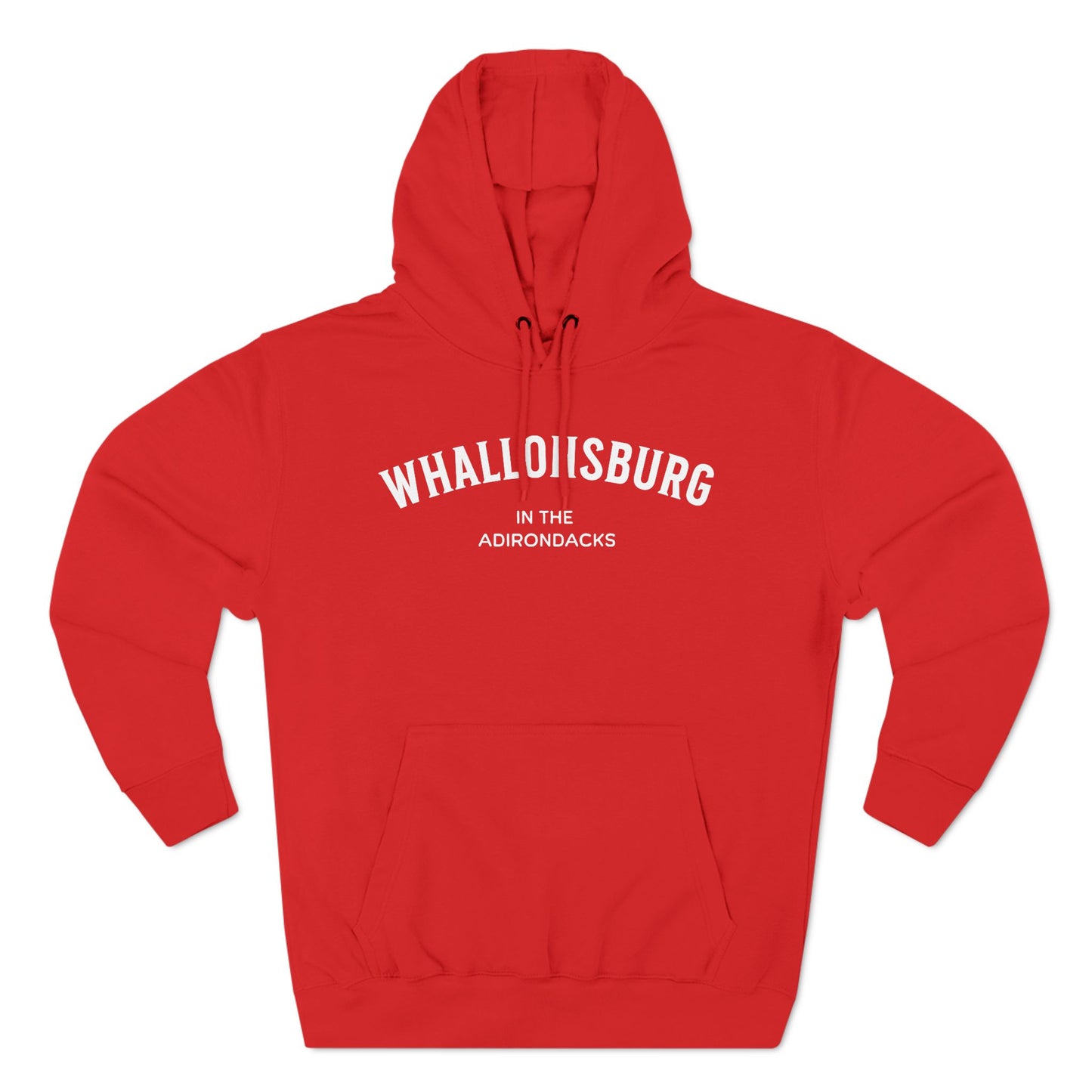 WHALLONSBURG white print Lane Seven Fleece Hoodie