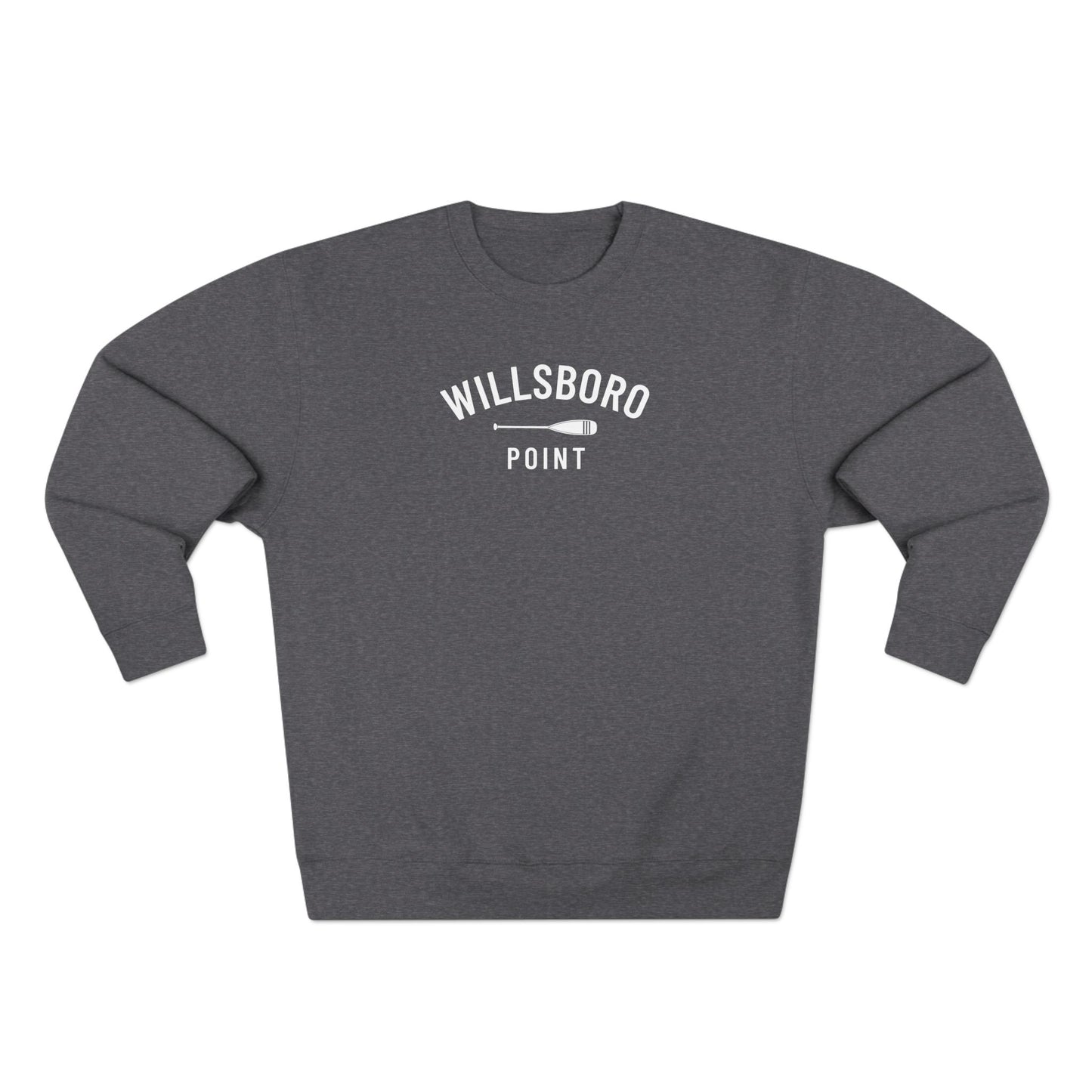 WILLSBORO POINT- white print Lane Seven Crew Sweatshirt