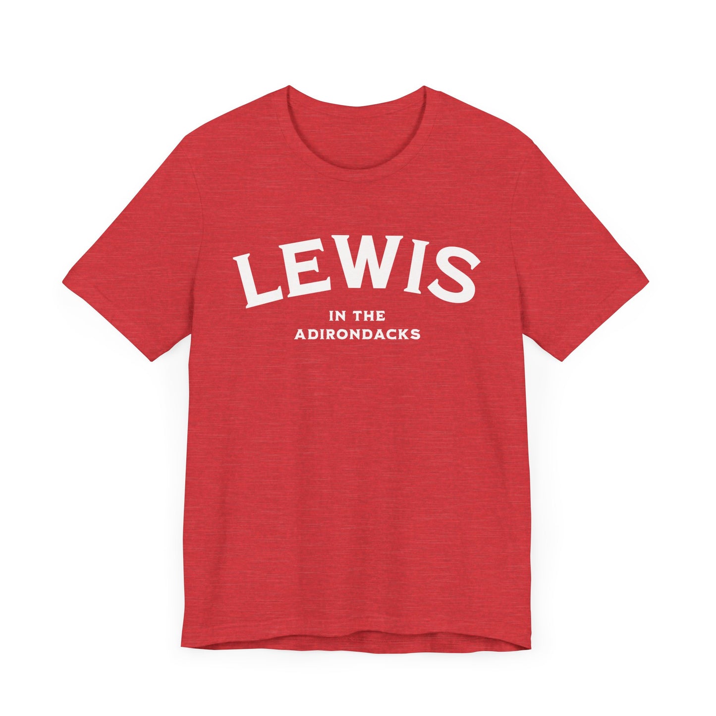 LEWIS white print Bella+Canva Unisex Short Sleeve Tee