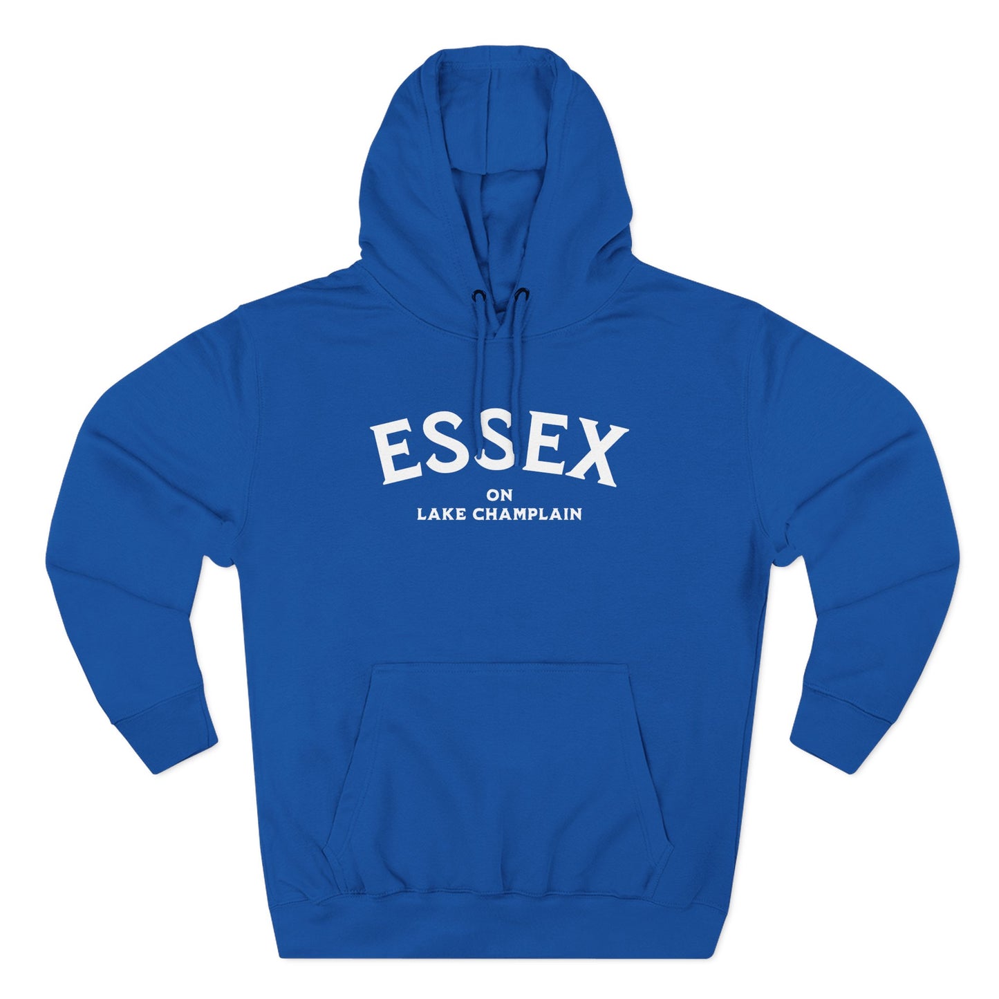 ESSEX white print Lane Seven Fleece Hoodie
