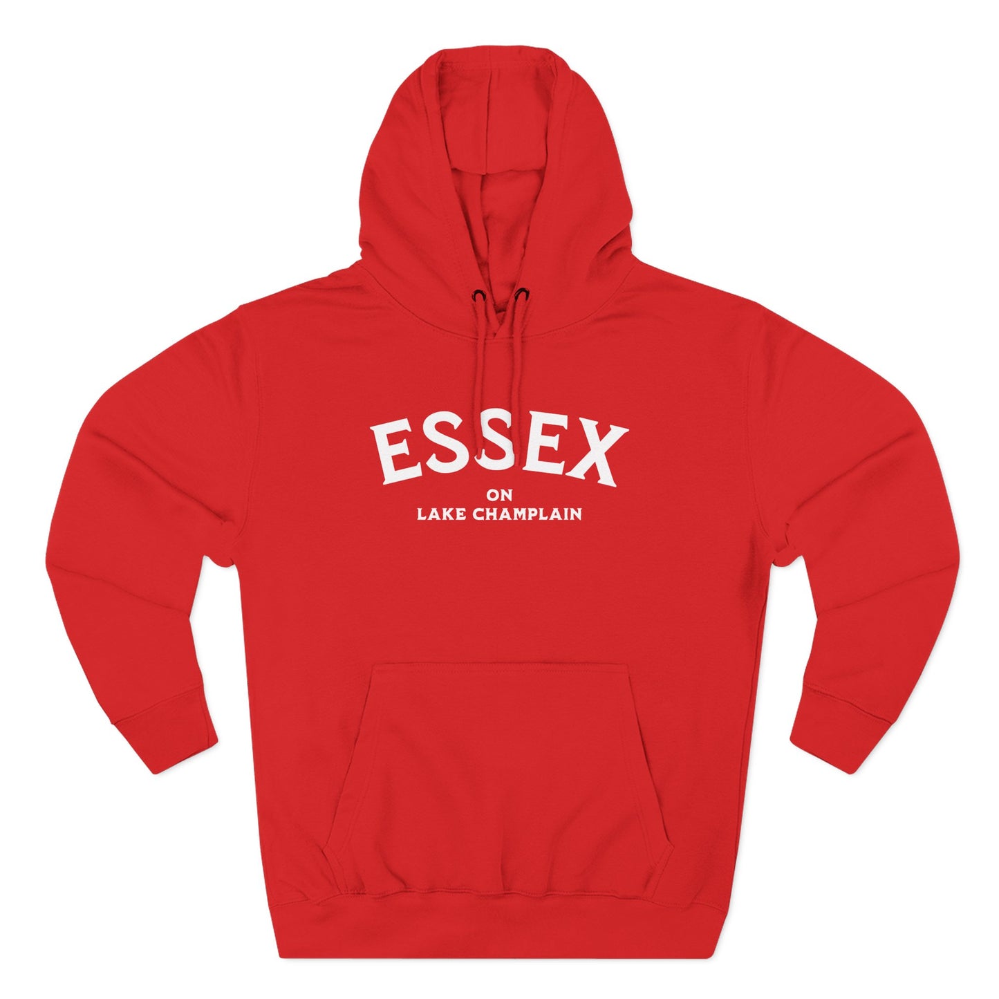 ESSEX white print Lane Seven Fleece Hoodie