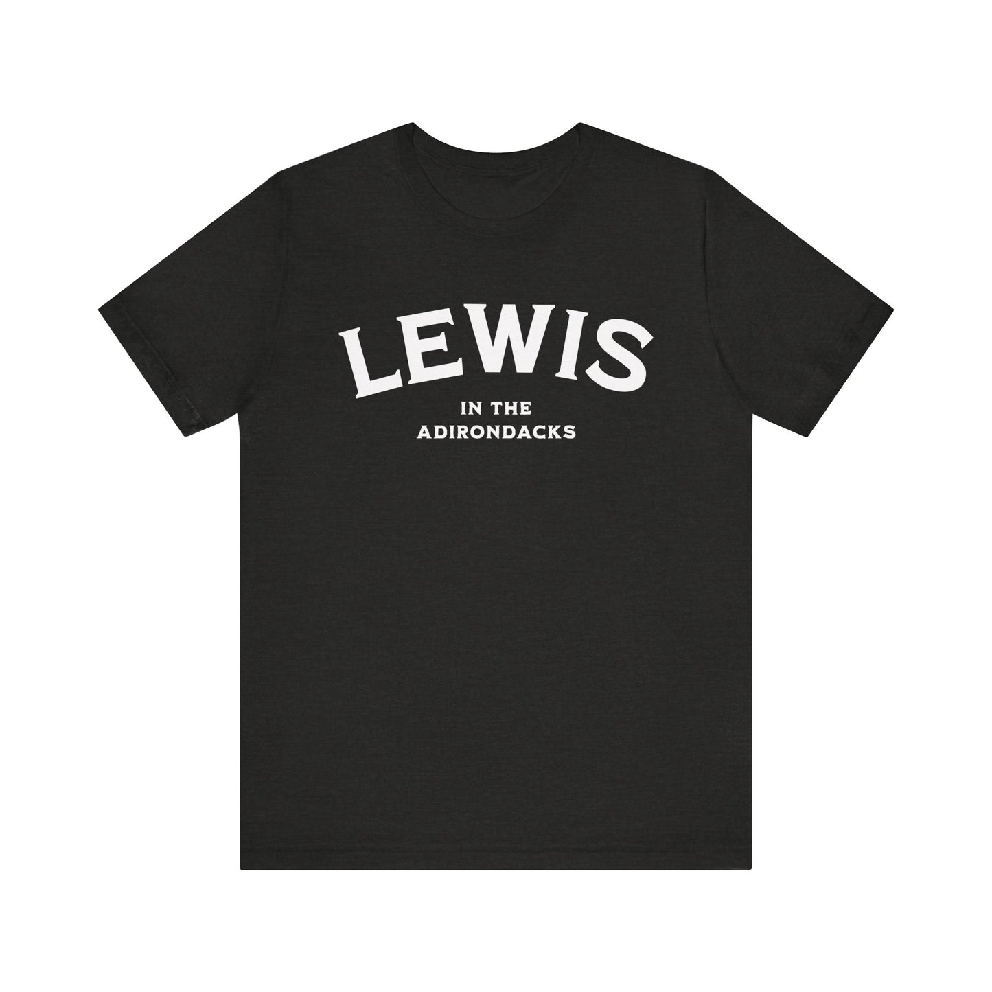 LEWIS white print Bella+Canva Unisex Short Sleeve Tee