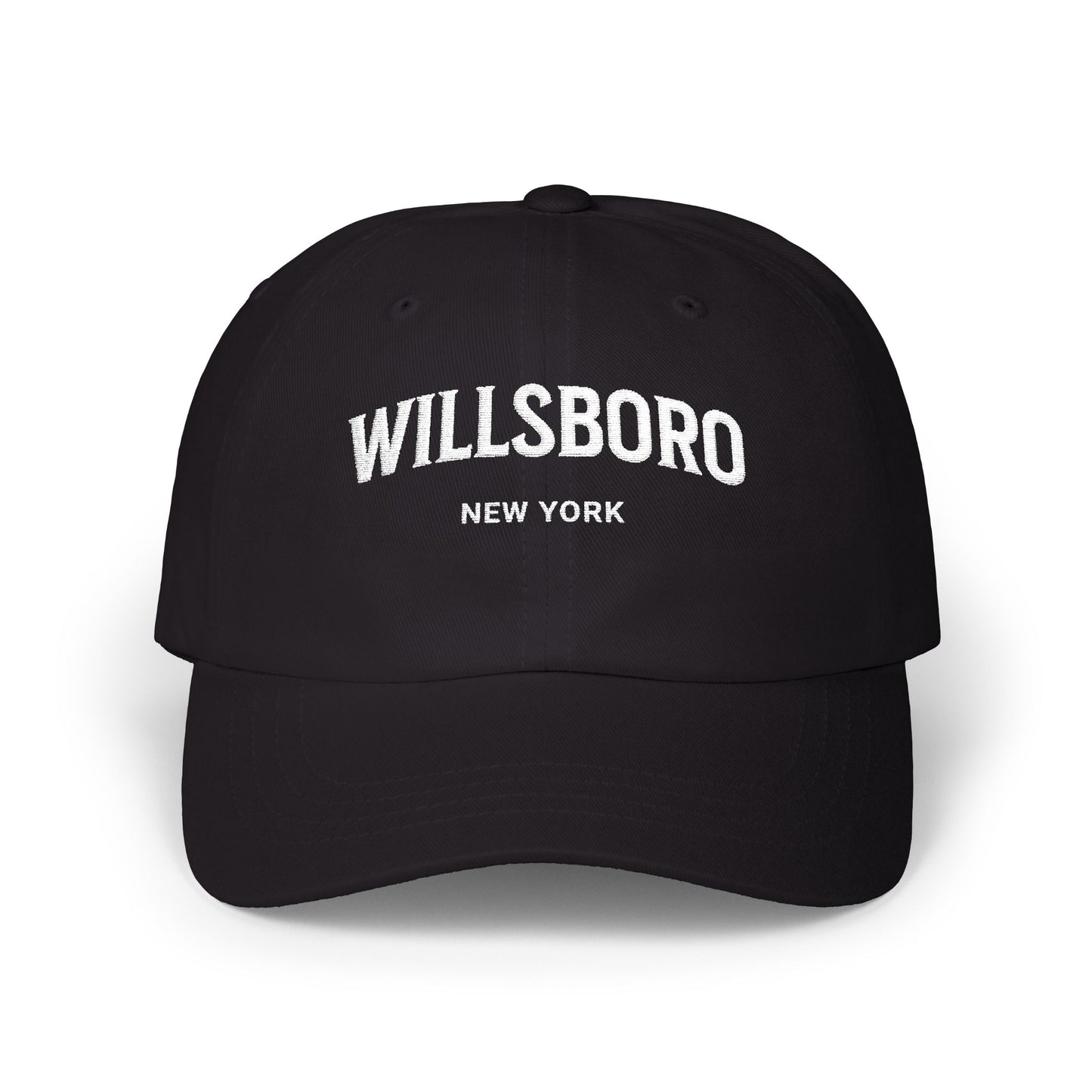WILLSBORO NY-white print Classic Dad Cap