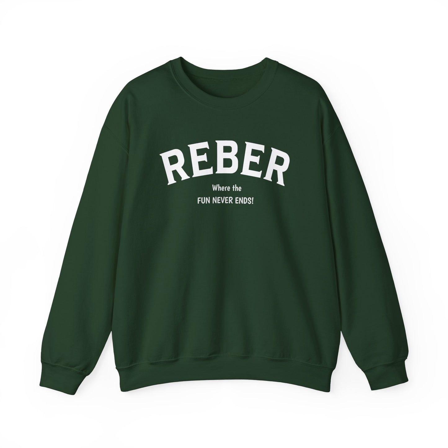 REBER white print Gildan Unisex Heavy Blend™ Crewneck Sweatshirt