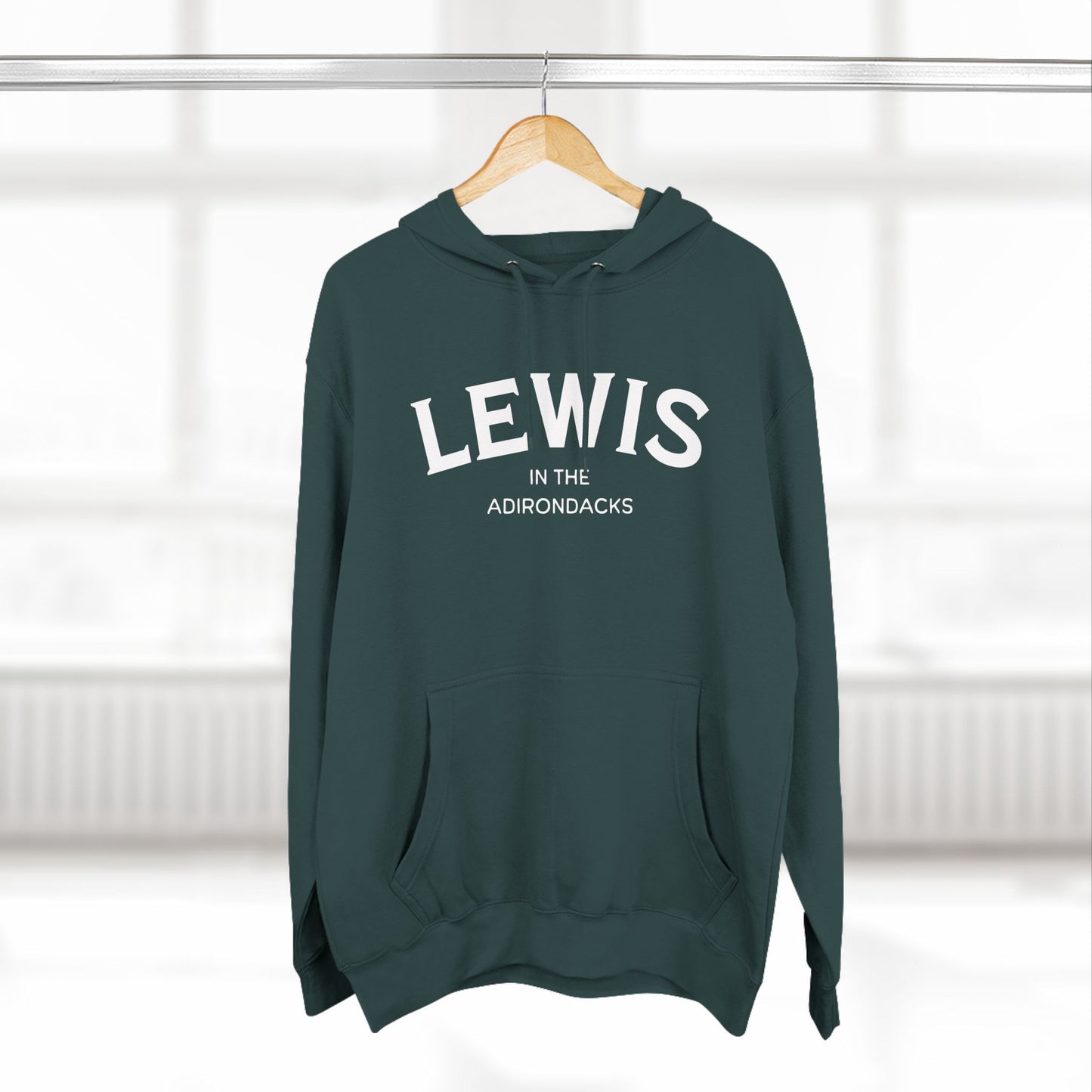 LEWIS white print Lane Seven Fleece Hoodie