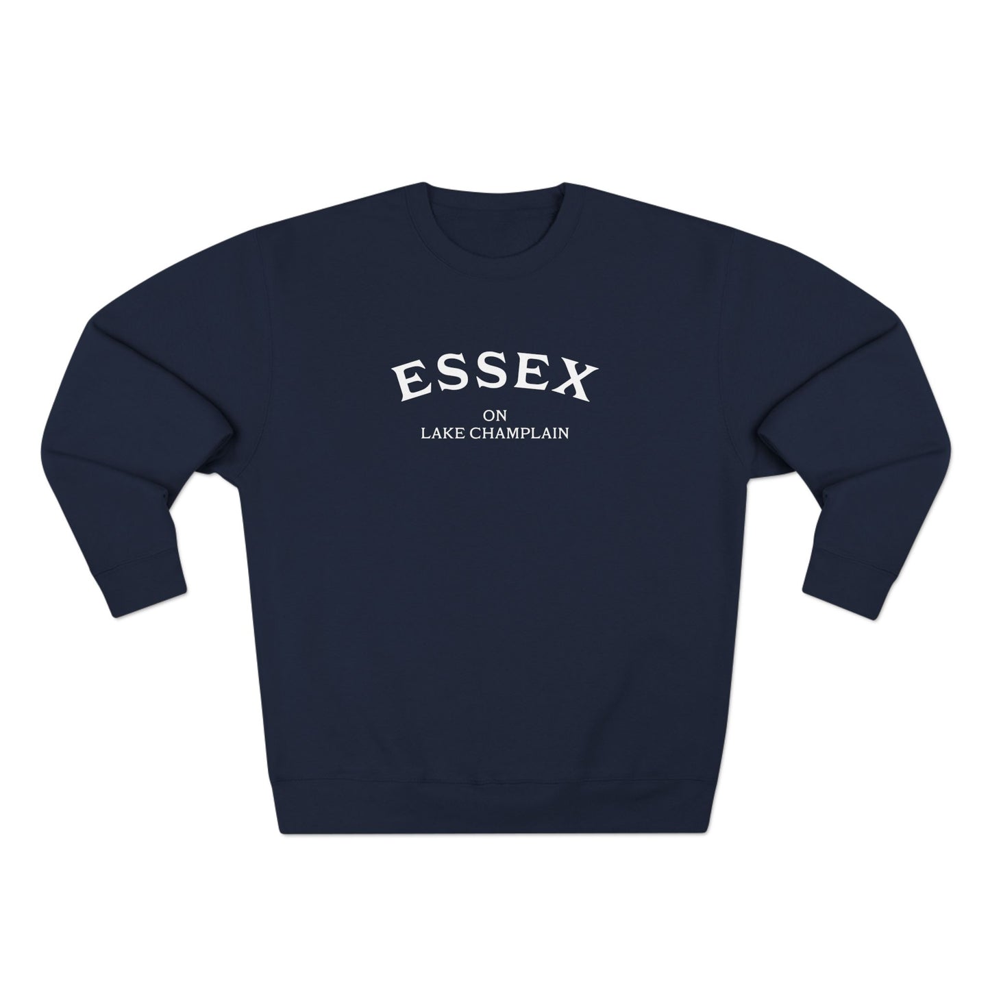 ESSEX white print Lane Seven Crew Sweatshirt