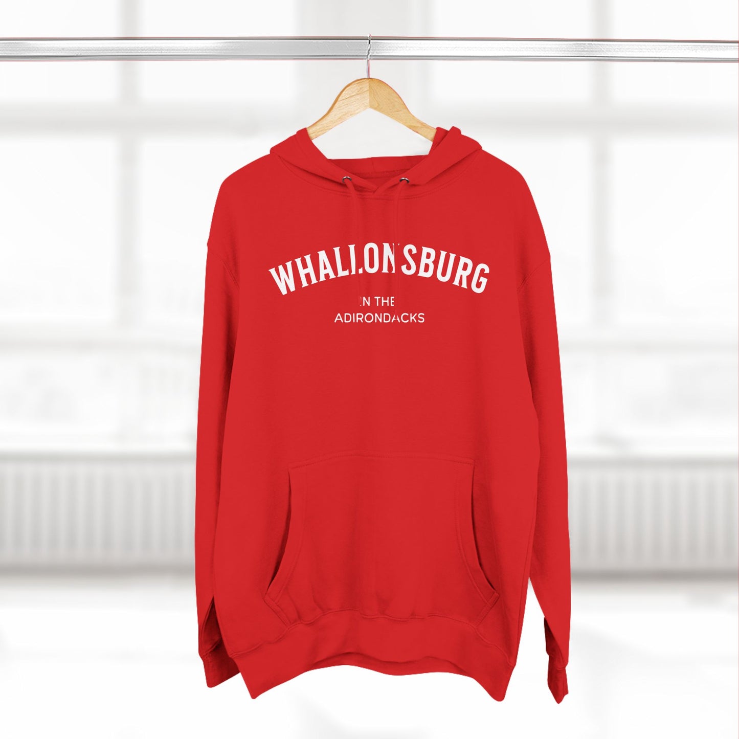 WHALLONSBURG white print Lane Seven Fleece Hoodie