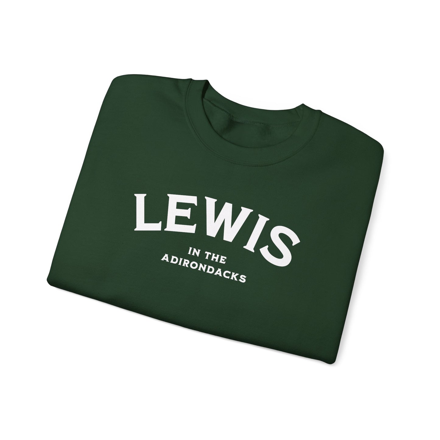 LEWIS white print Gildan Unisex Heavy Blend™ Crewneck Sweatshirt