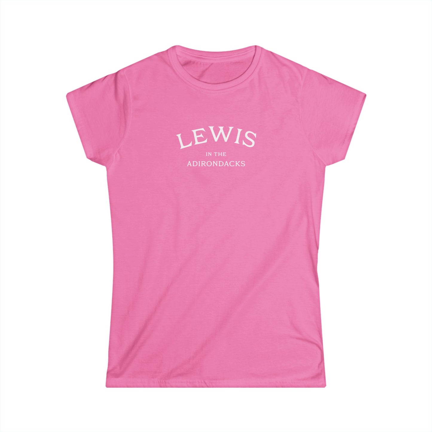 LEWIS white print Women's Gildan Softstyle Tee