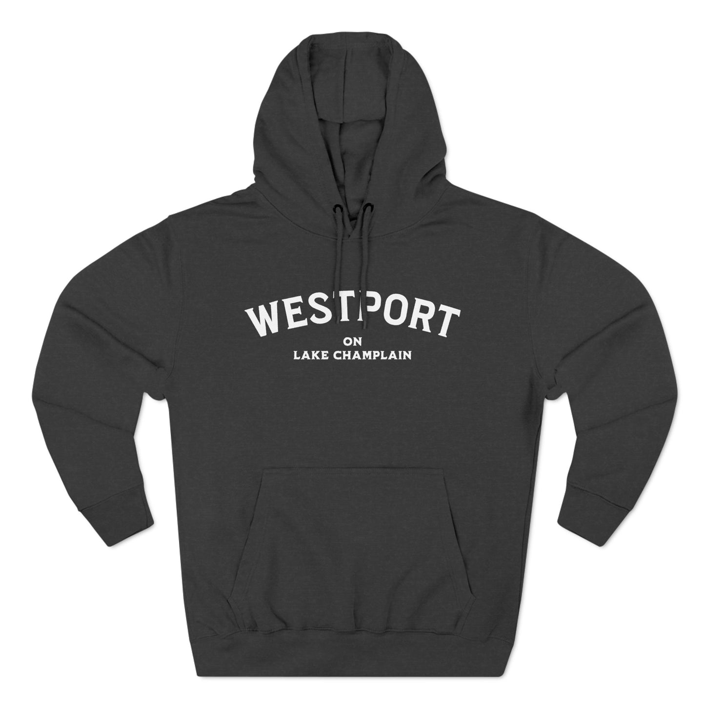 WESTPORT white print Lane Seven Fleece Hoodie