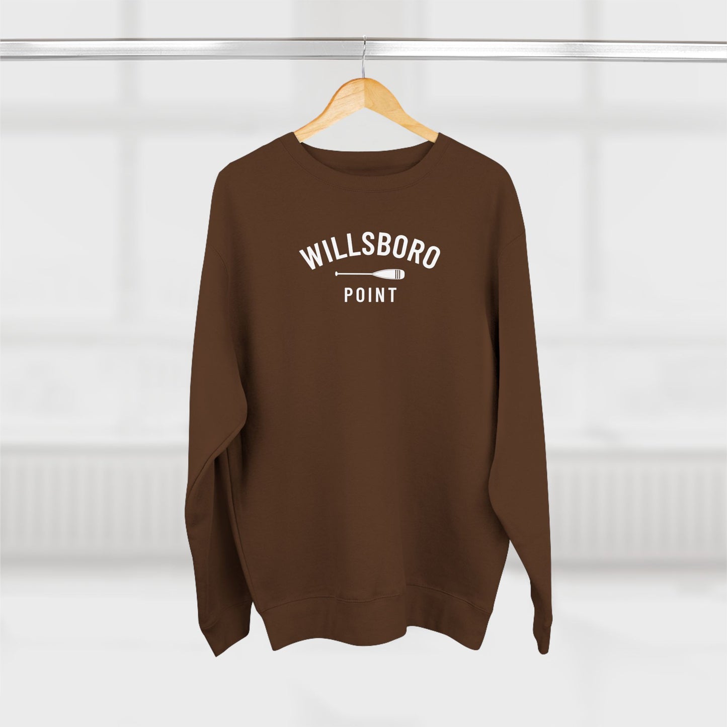 WILLSBORO POINT- white print Lane Seven Crew Sweatshirt