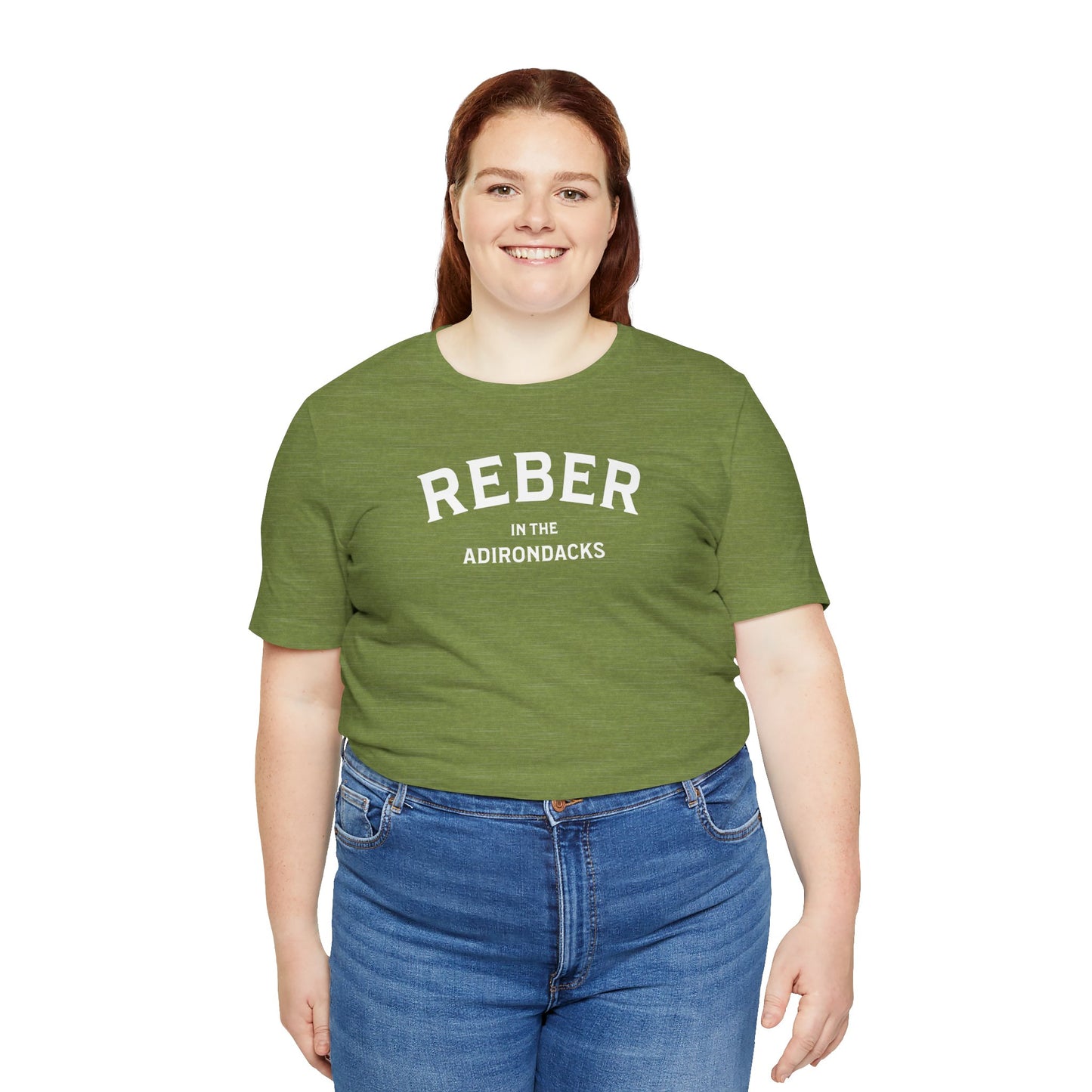 REBER in the ADKS -white print Bella Canva Short Sleeve Tee