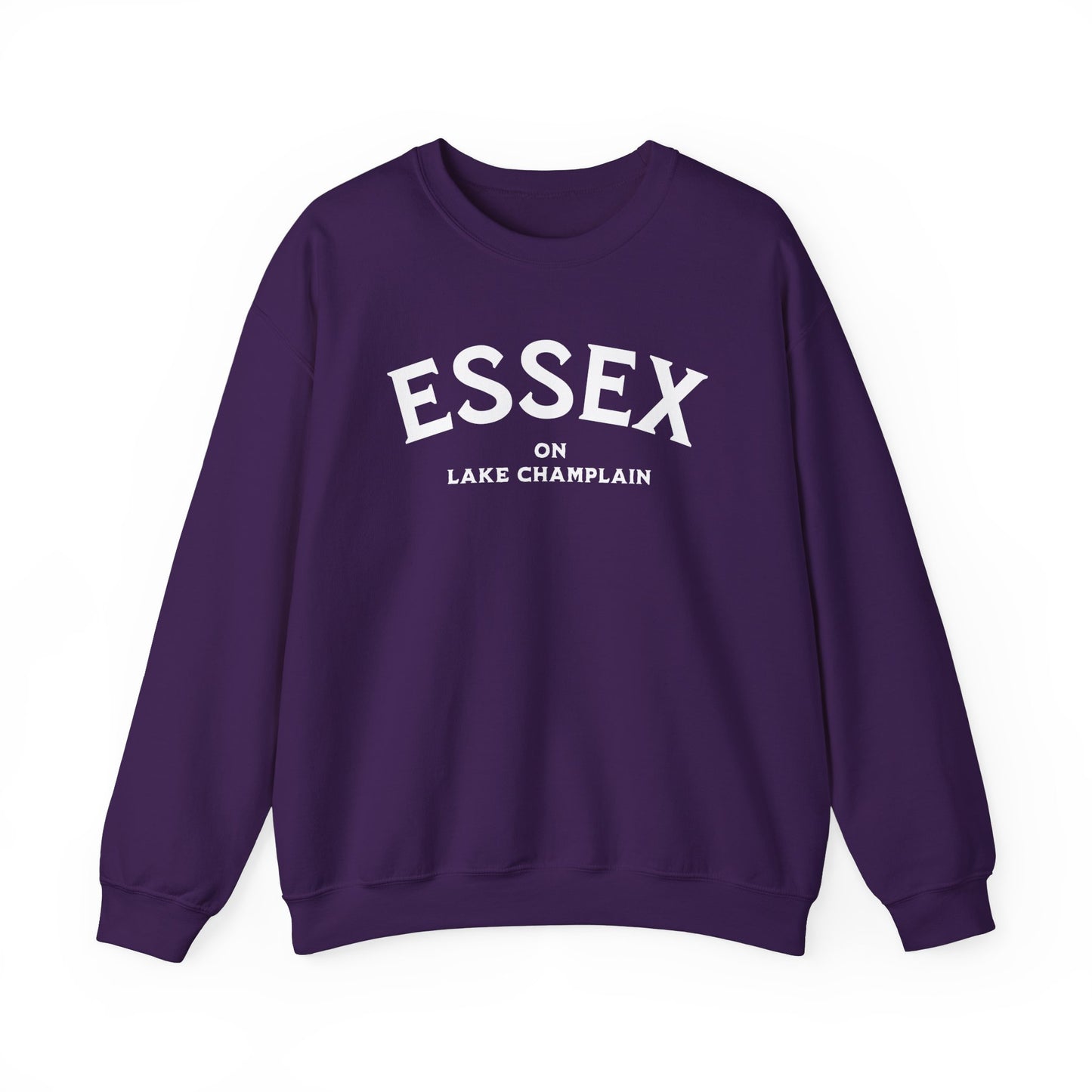 ESSEX white print Gildan Crewneck Sweatshirt