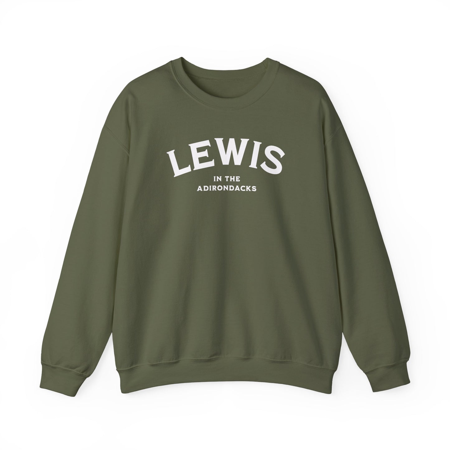 LEWIS white print Gildan Unisex Heavy Blend™ Crewneck Sweatshirt