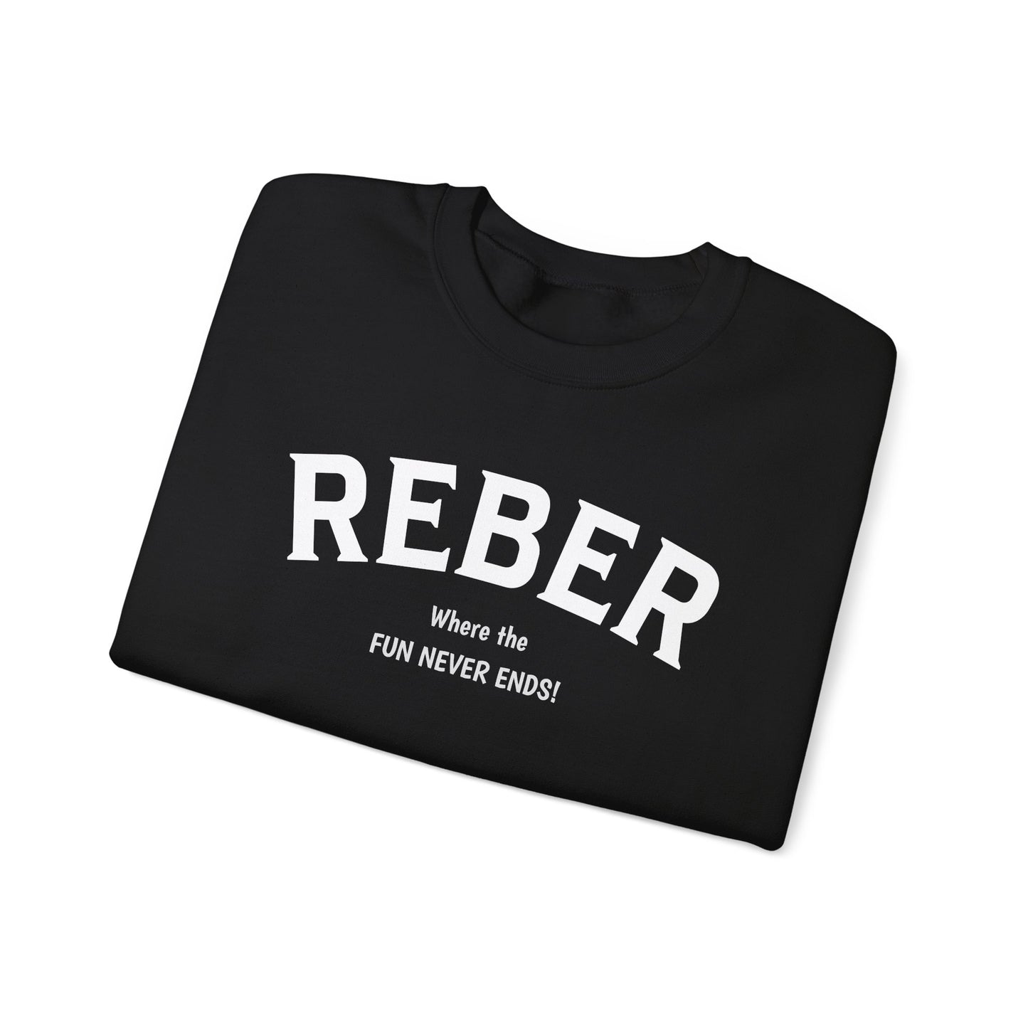 REBER white print Gildan Unisex Heavy Blend™ Crewneck Sweatshirt