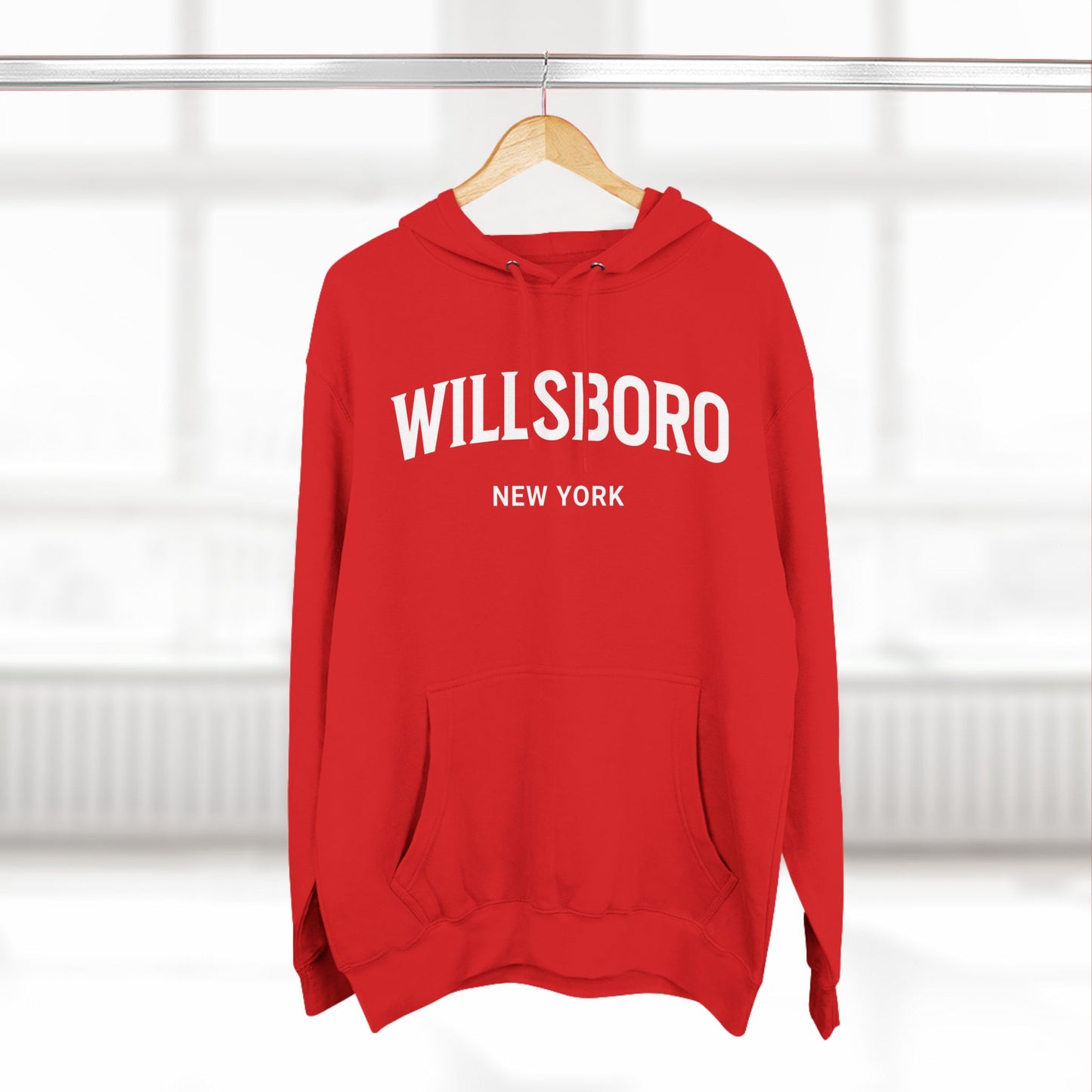 WILLSBORO white print Lane Seven Fleece Hoodie